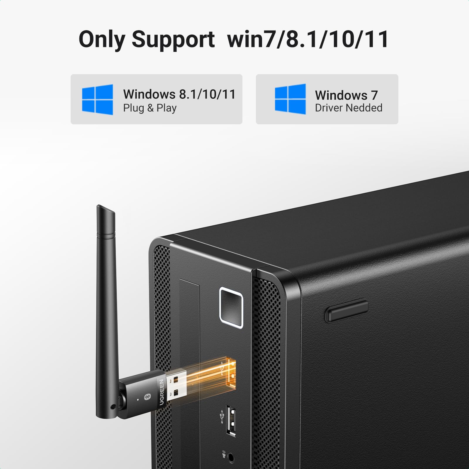 Ugreen 2024 Bluetooth 5.4 Adapter For Pc, Long Range Usb Bluetooth Dongle (Br+Edr+Ble), Wireless Transfer For Bluetooth Mouse Ke