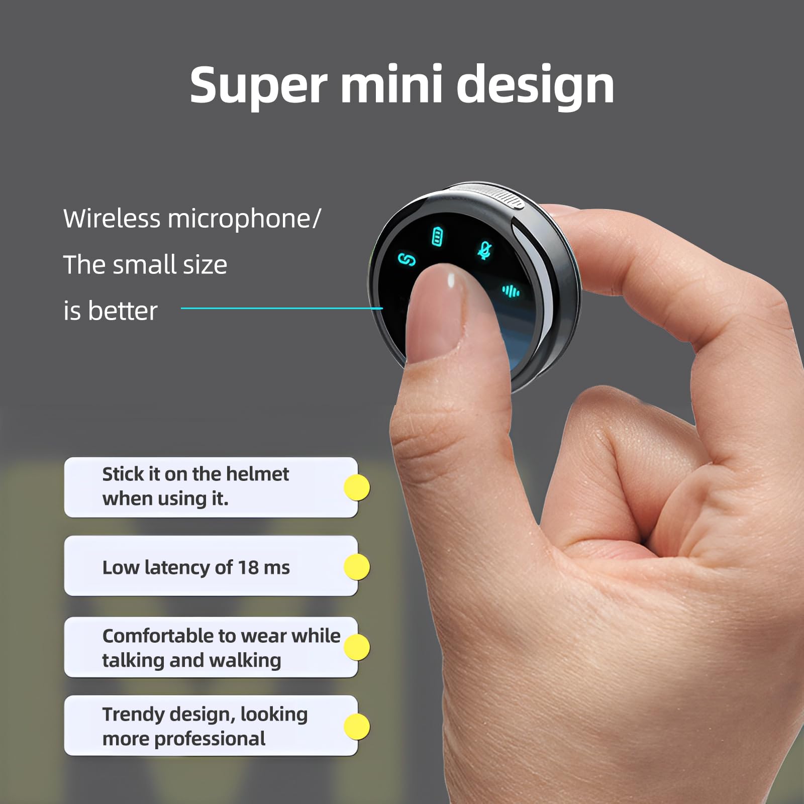 Bonkyo Wireless Magnetic Lavalier Microphone For Iphone/Android - 2.4Ghz Noise Canceling, Ultra-Long Battery Life & 99% Device C