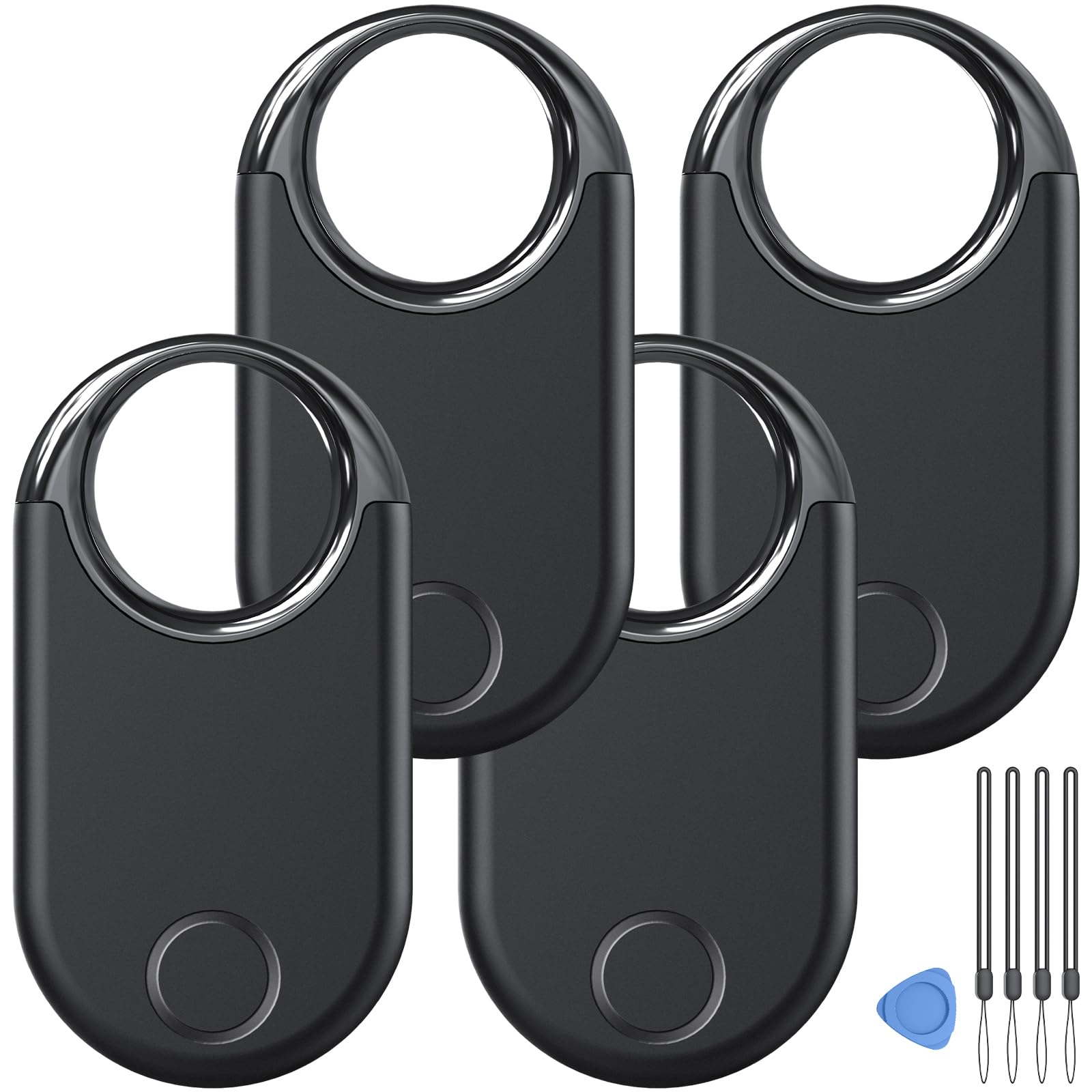 Hendari 2025 [Apple MFi Certified] (iOS Only) Air Tags 4 Pack, Bluetooth Tracker and Key Finder Compatible with Apple Find My, W