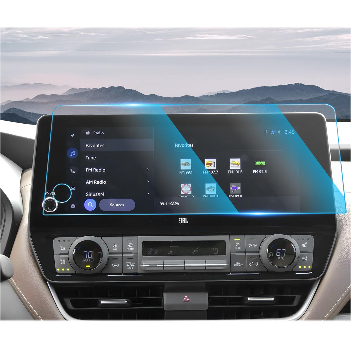 Cdefg For 2024 2025 Toyota Grand Highlander Screen Protector Touchscreen Cover For 2024 2025 Grand Highlander Accessories Xle Limited Platinum Hd 12.3' Tempered Glass