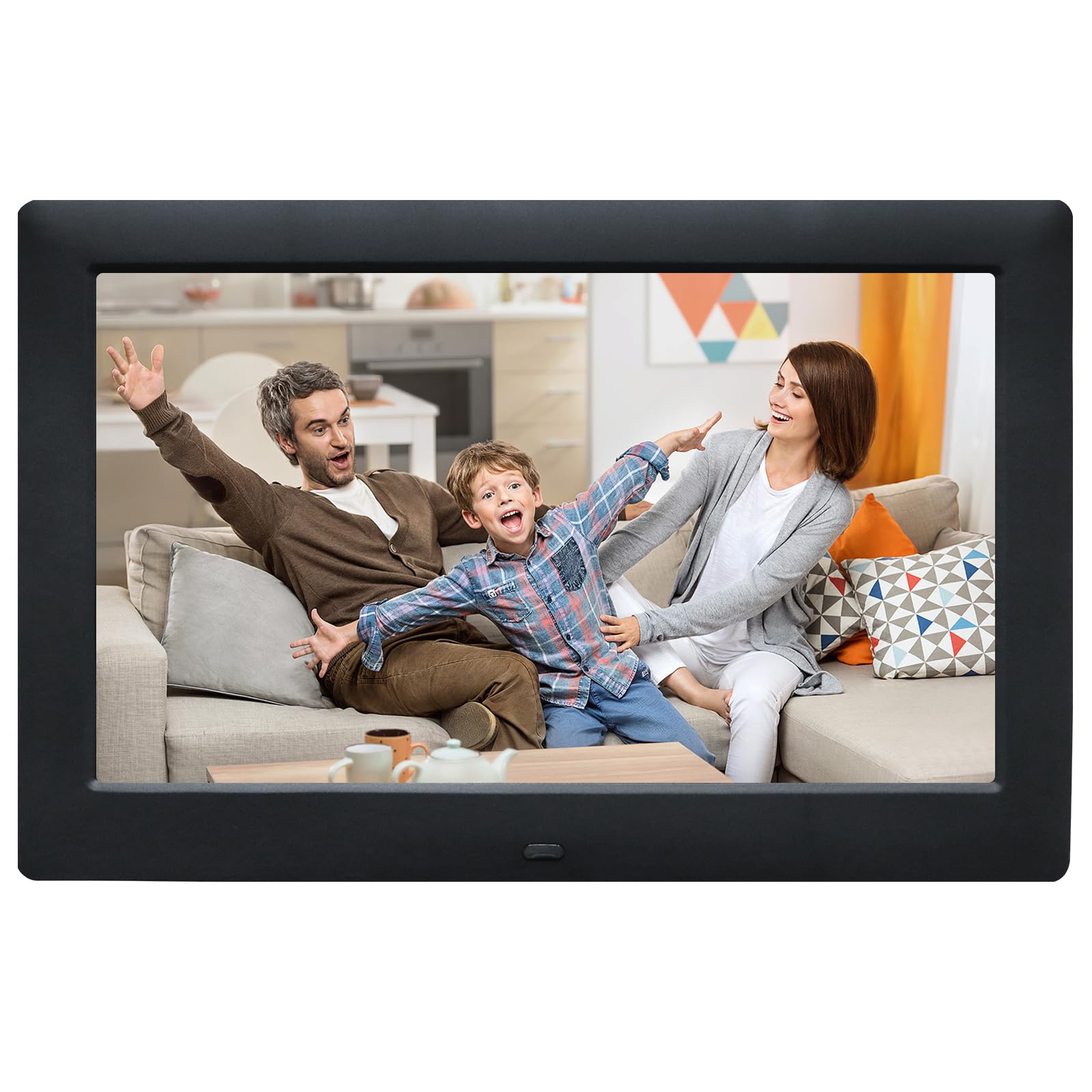 10 Inch Digital Picture Frame,Digital Photo Frames Ips Hd Screen With Remote Control,Support Video And Music,Slideshow,4 Windows