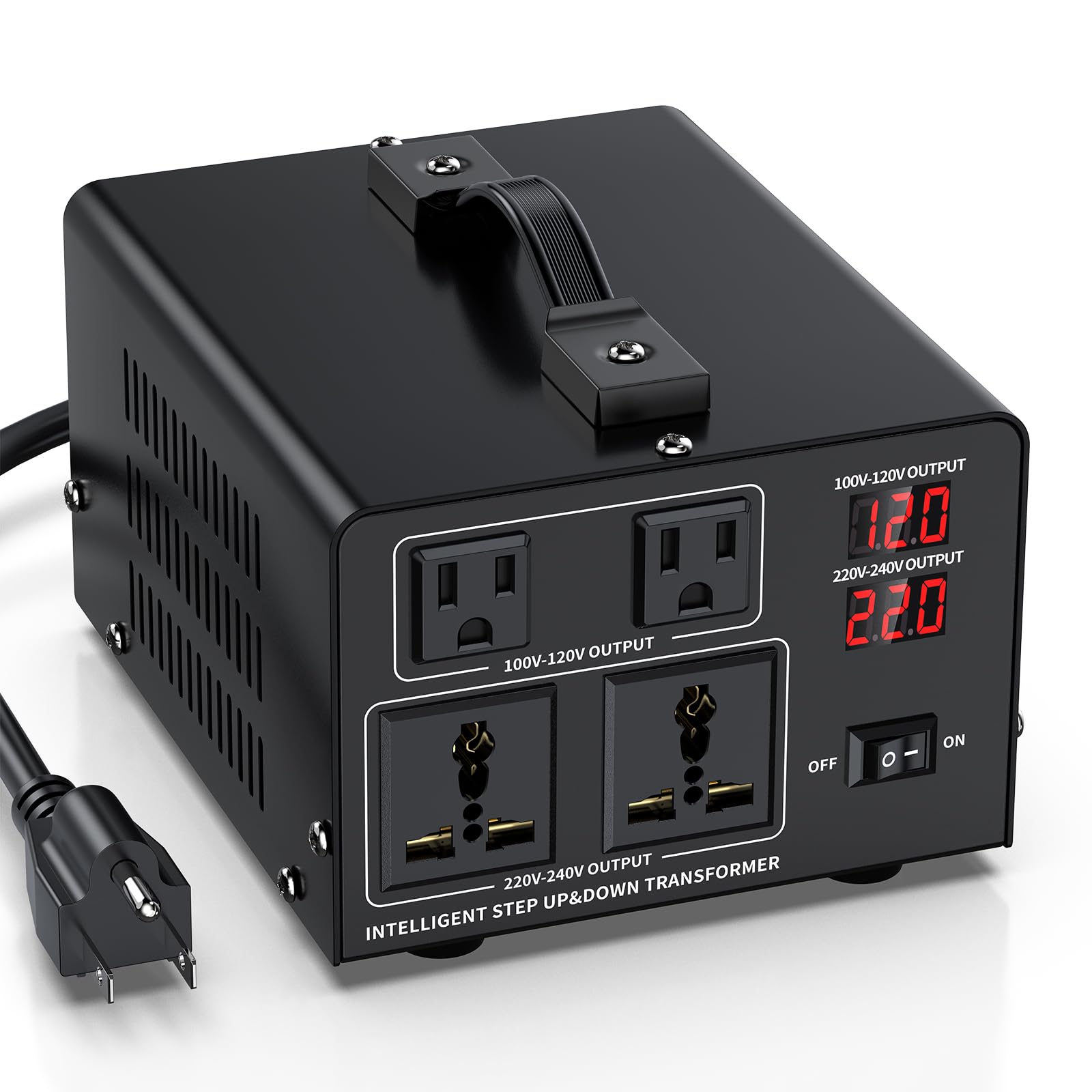 3000W Voltage Converter Transformer Step Up 110V/120V to220V/240V or Step Down 220V to 110V AC Power Converte, Circuit Breaker P