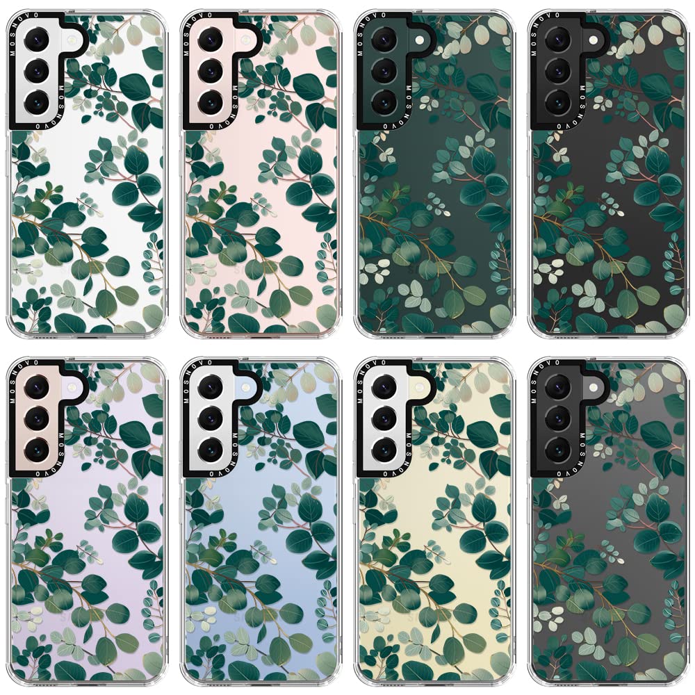 Mosnovo For Samsung S22 Case, For Samsung Galaxy S22 5G Case, Clear Slim Soft Tpu + Pc Cover Case With Women Girl Eucalyptus Flo