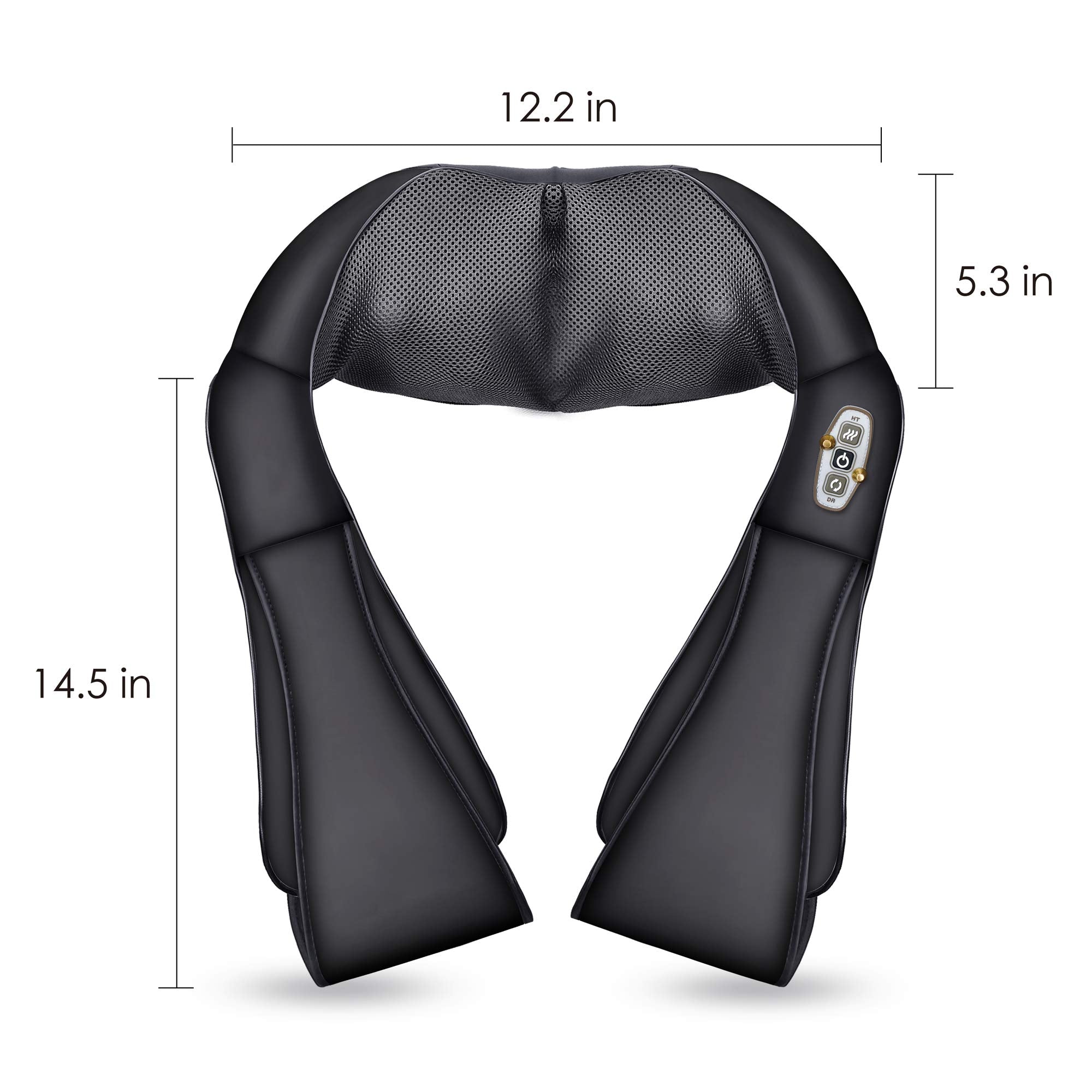 Comfier Shiatsu Neck And Shoulder Massager,Gifts For Mom Dad,Deep Kneading Massage Pillow With Heat, Back Massager, Pillow Massa