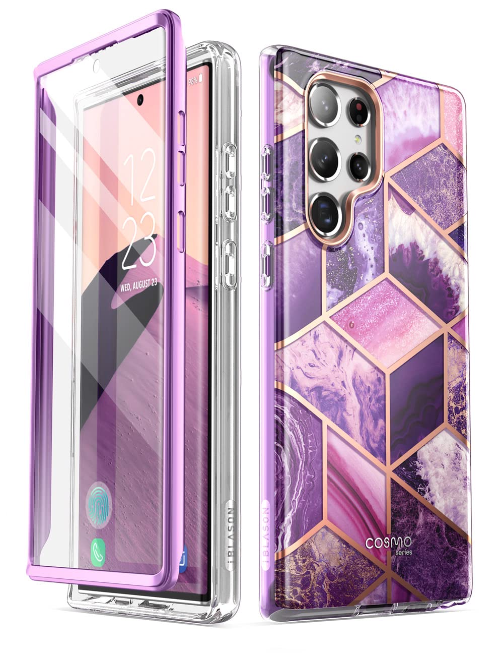 I Blason Cosmo For Samsung Galaxy S22 Ultra 5G Case (2022) [Built In Screen Protector] [Military Grade Protection] Slim Stylish