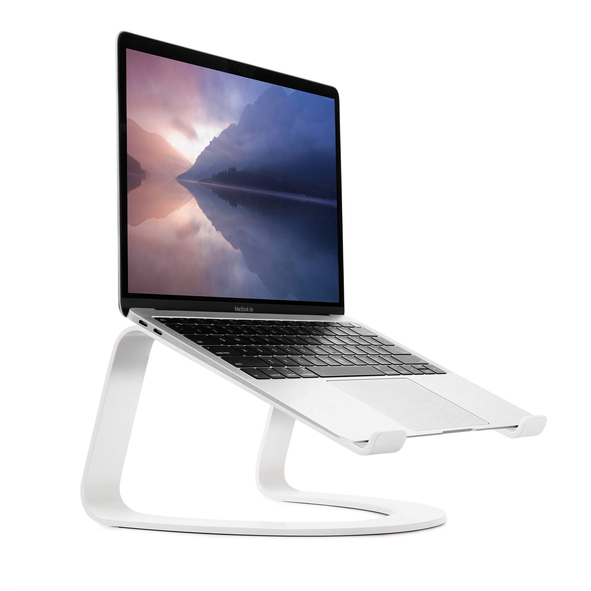 Twelve South Curve for MacBooks and Laptops | Ergonomic desktop cooling stand for home or office, white (special edition)