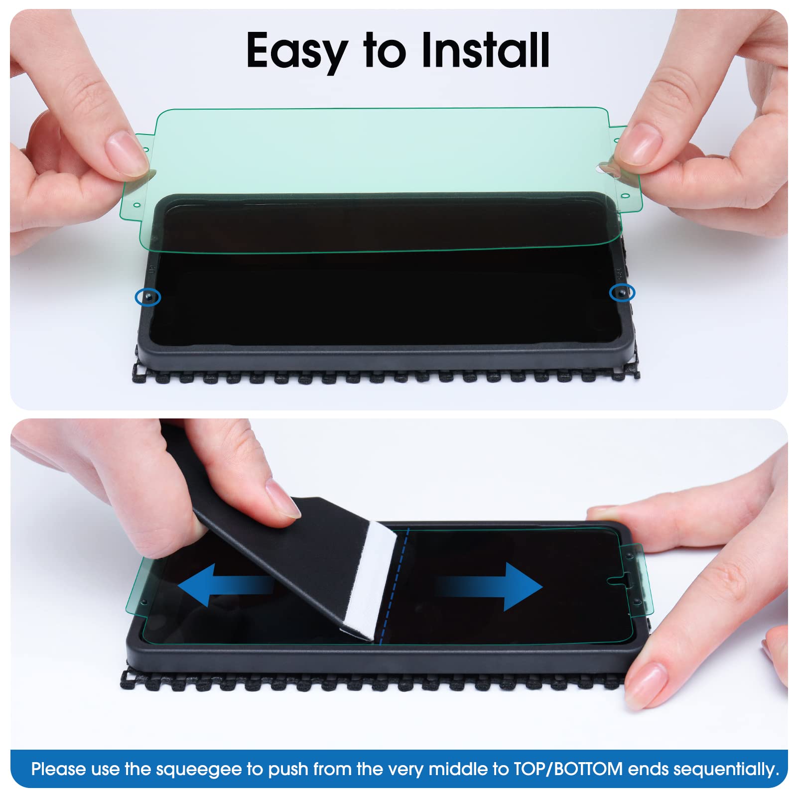 Amfilm 2 Pack Hybrid Screen Protector For Samsung Galaxy S22 5G 6.1 Inch [100% Fingerprint Id Compatible] With 2 Pack Tempered G