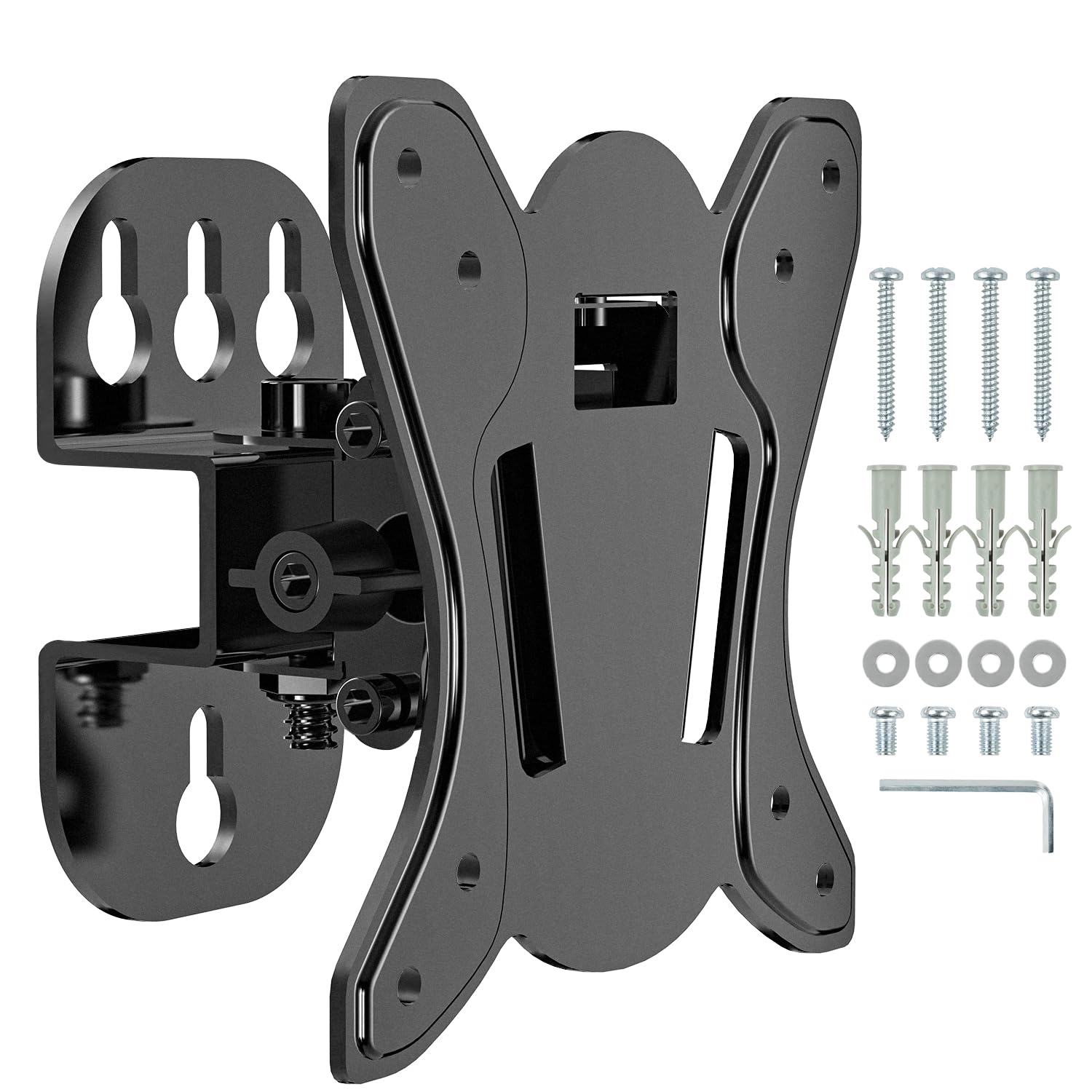 Small Monitor Tv Wall Mount, Rv Wall Mount Bracket With Swivel Tilt Adjustable, Low Profile Fits Most 13 14 17 19 20 22 23 24 27