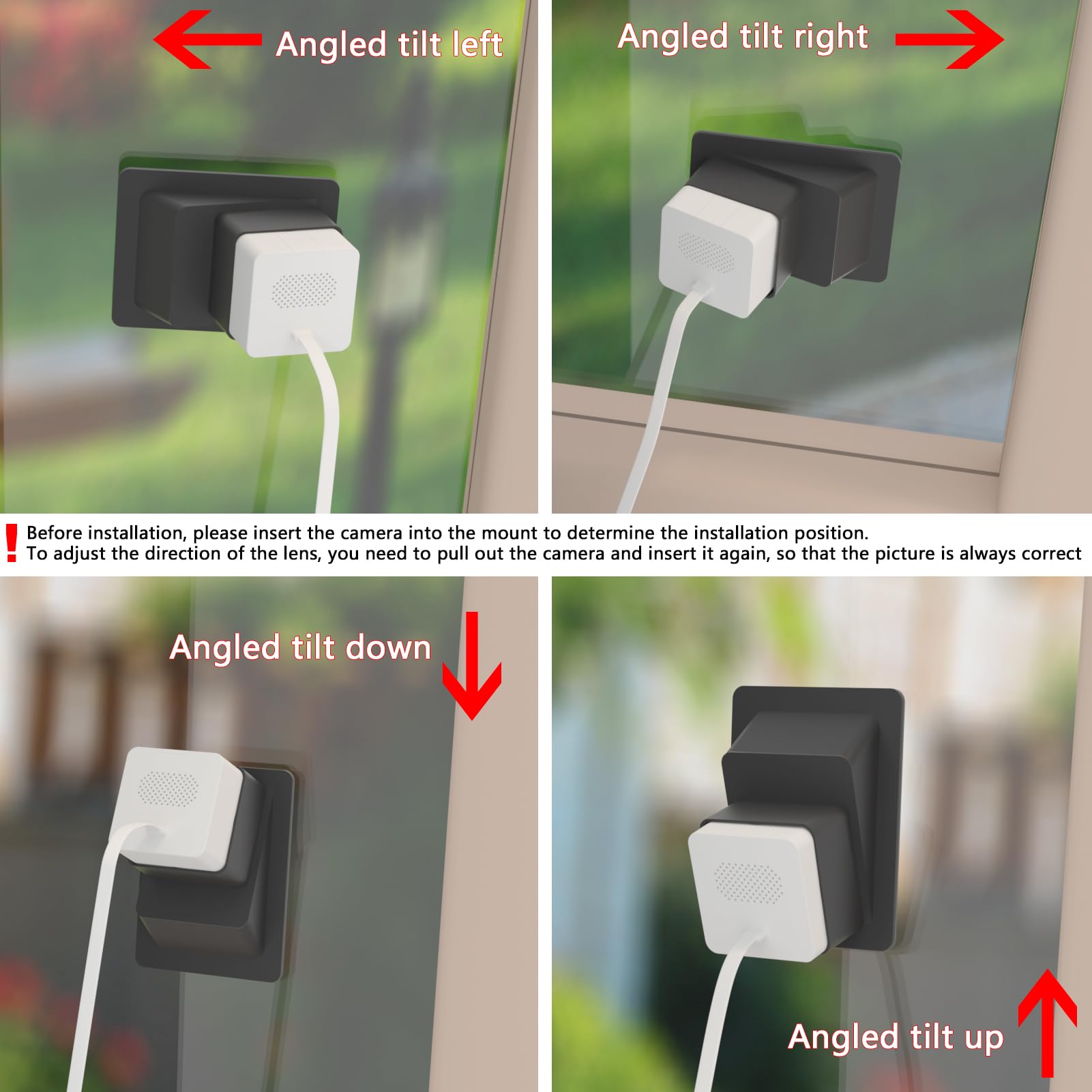 Teccle Angled Window Mount For Wyze Cam Og, 20 Degrees Tilt, Through Windows Use Cam Og Security Camera