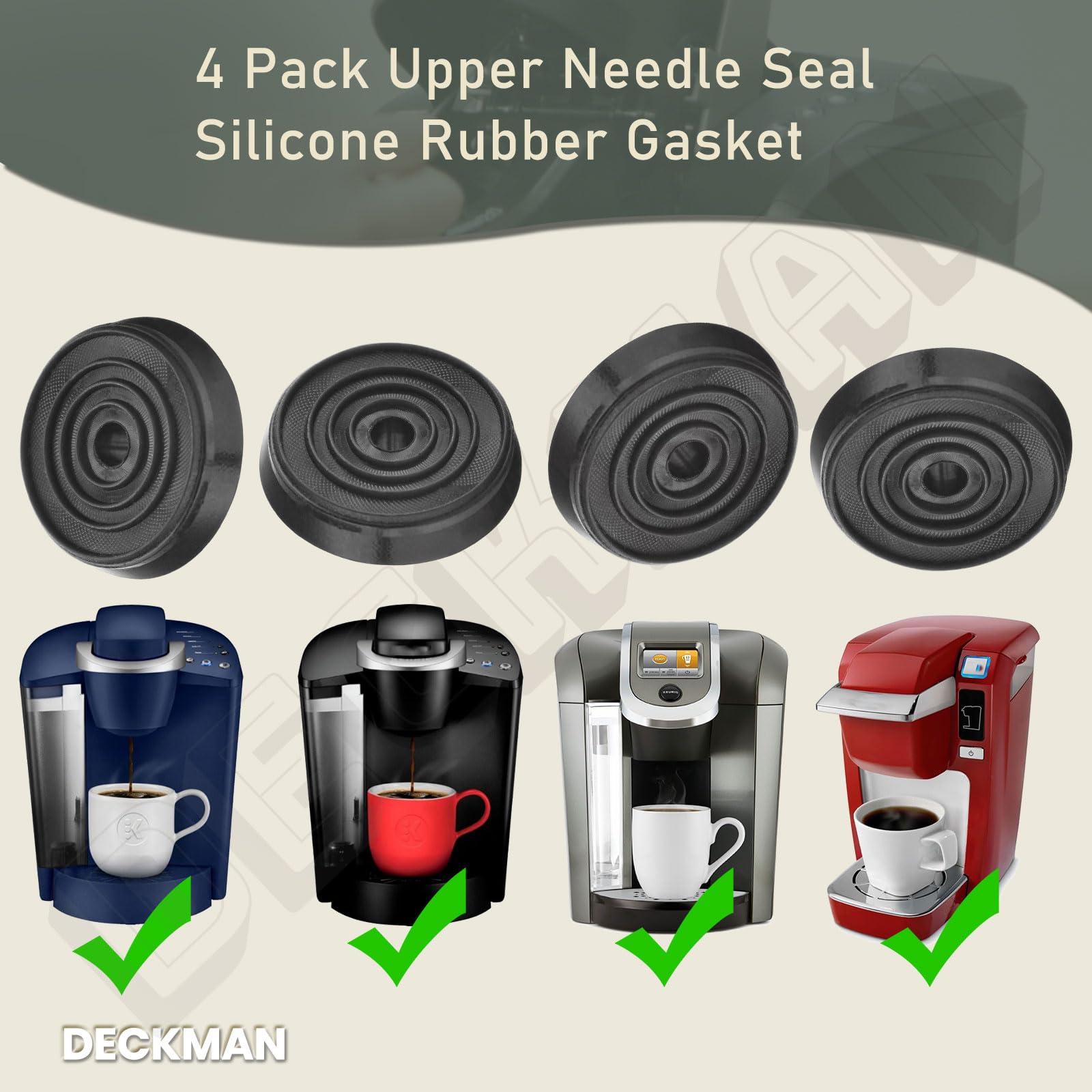 4 Pack Coffee Makers Replacement Needle Seal Silicone Rubber Gasket For Most Keurig Coffee Models, 2008 Keurig K147 Officepro