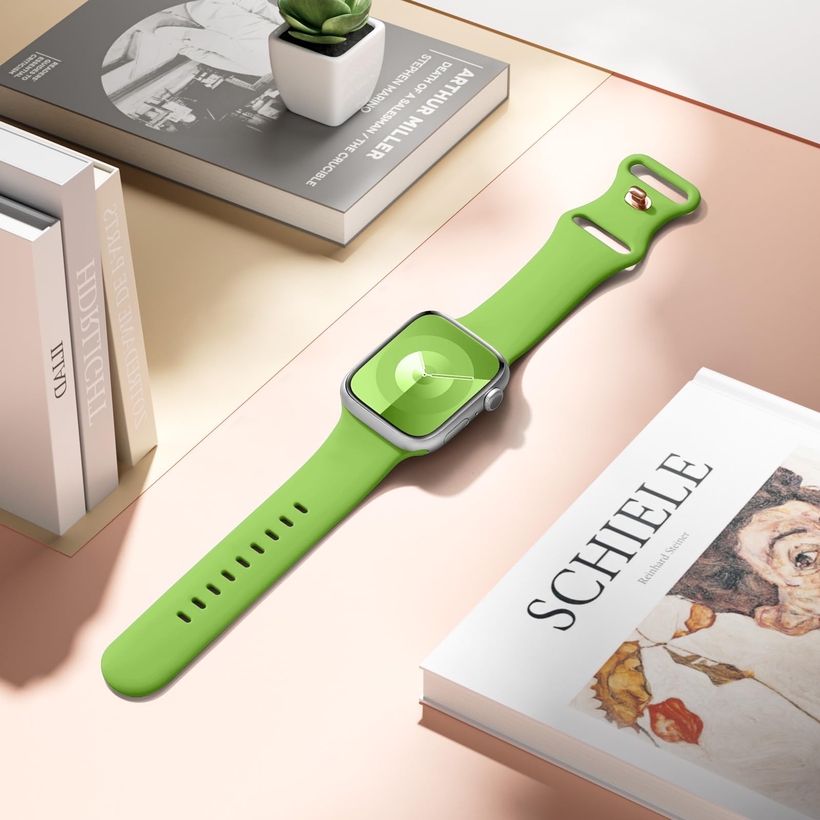 Daqin Sport Band Compatible With Apple Watch Band 46Mm 45Mm 44Mm 42Mm 49Mm Women Men, Soft Silicone Waterproof Replacement Strap