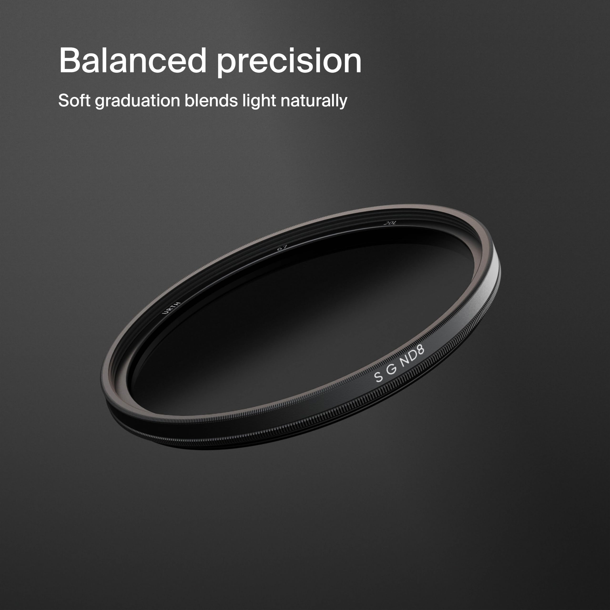 Urth 77Mm Soft Graduated Nd8 Lens Filter (Plus+)   3 Stop, Ultra Slim 20 Layer Nano Coated Soft Grad Neutral Density Camera Lens