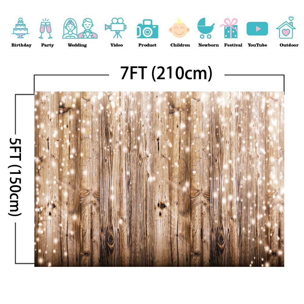 Sjoloon Rustic Wood Vinyl Photography Backdrop Nostalgia Wood Floor Photo Backdrop Baby Newborn Photo Studio Props Jlt10359 (7X5