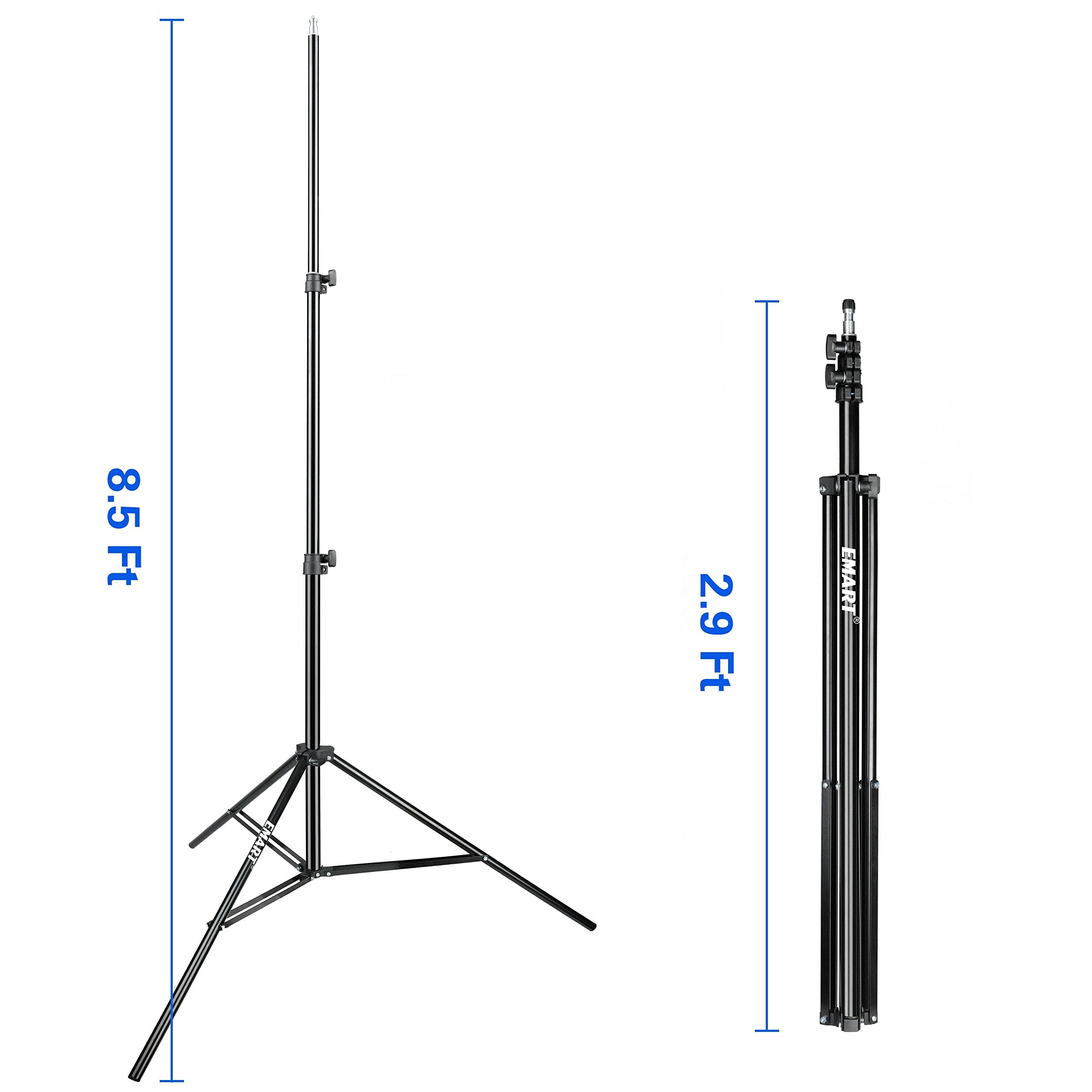 Emart 8.5Ft Photography Light Stands For Photo Video Studio And Product Portrait Shooting   2 Pack