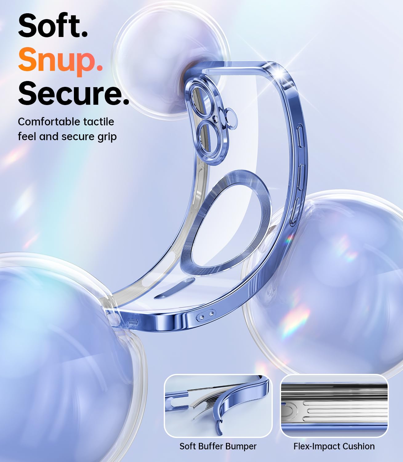 Meifigno Designed For Iphone 16 Plus Case 6.7'', [Glitter Card & Wrist Strap] [Compatible With Magsafe] Full Lens Protection Des