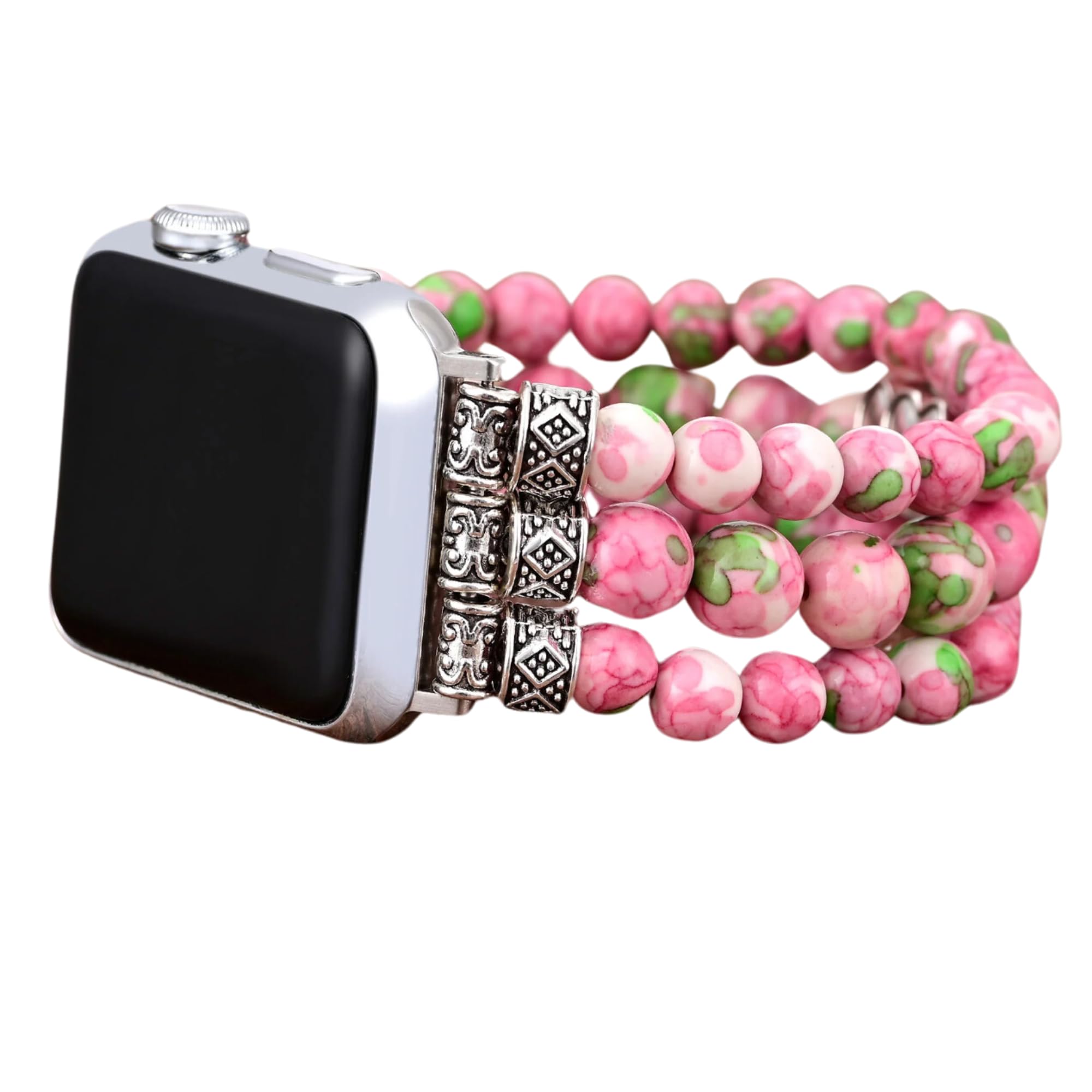 Cape Diablo Smart Watch Band For Women - Handmade Gemstone Strap - Compatible With 38Mm-45Mm Apple Faces (Eternal Love, Large - 