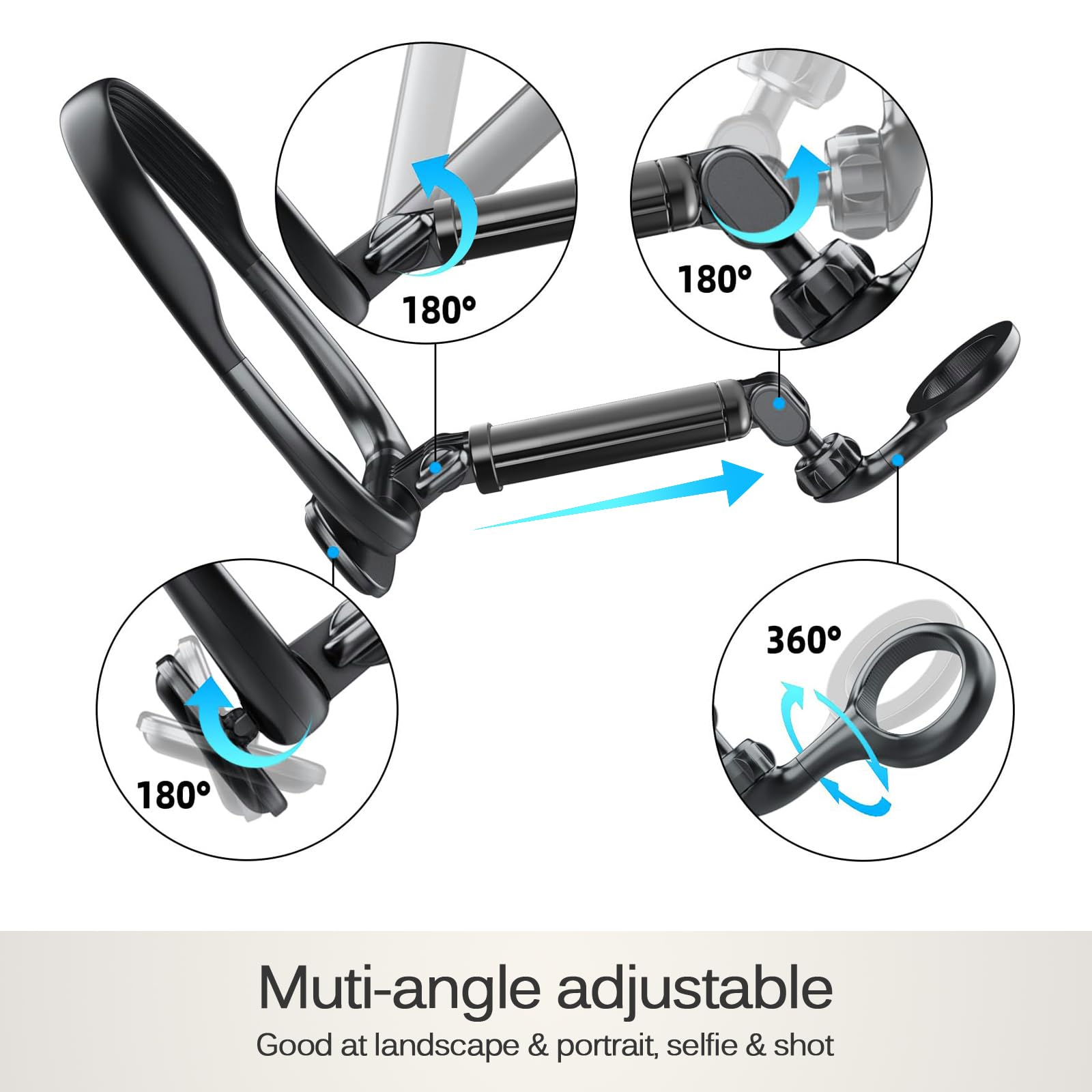 Lizhuzhong Magnetic Phone Neck Mount, Video Recording Holder, Pov/Vlog Selfie, Hand Free Phone Neck Strap, Chest Stand