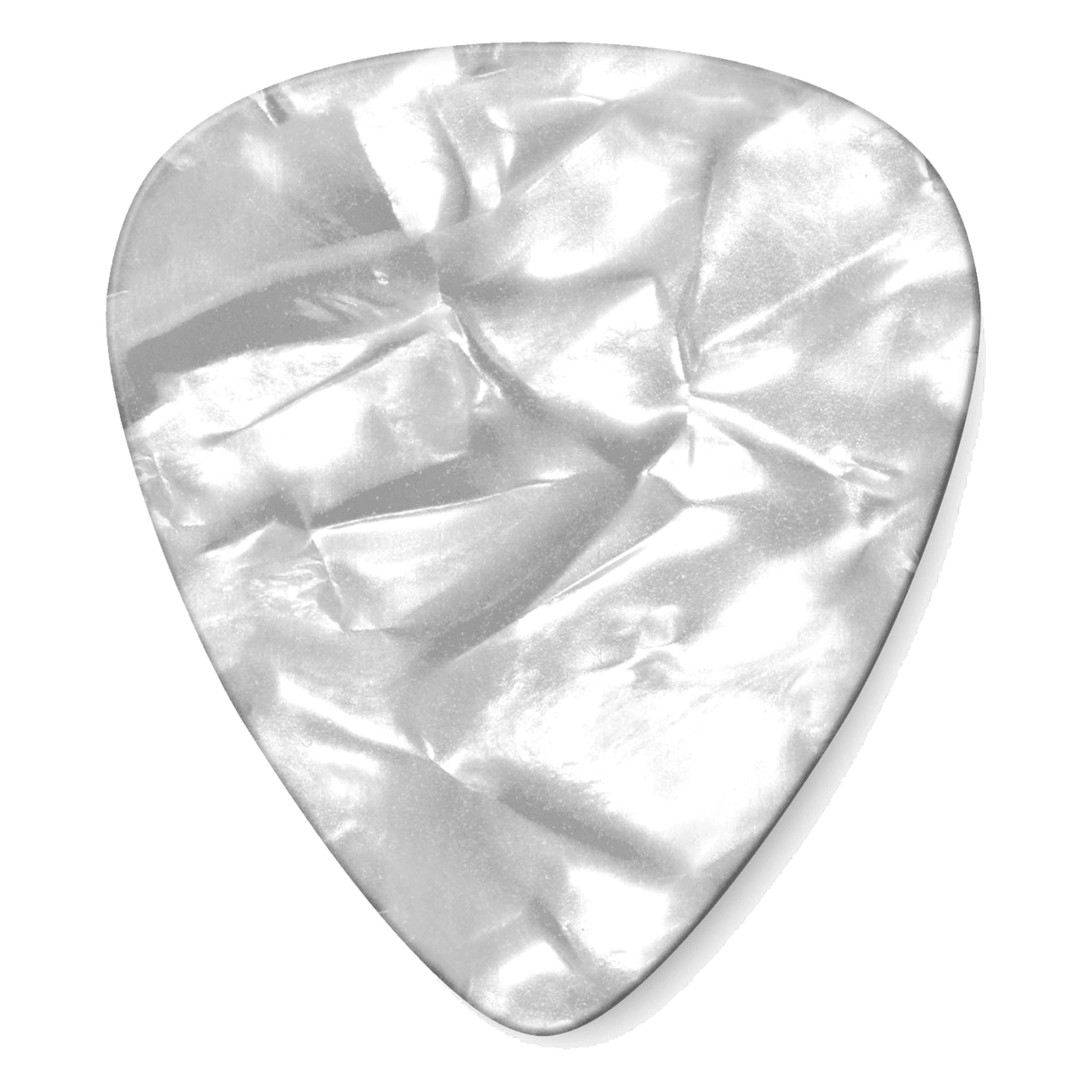 Jim Dunlop 483P04Th Genuine Celluloid, White Pearloid, Thin, 12/Player'S Pack