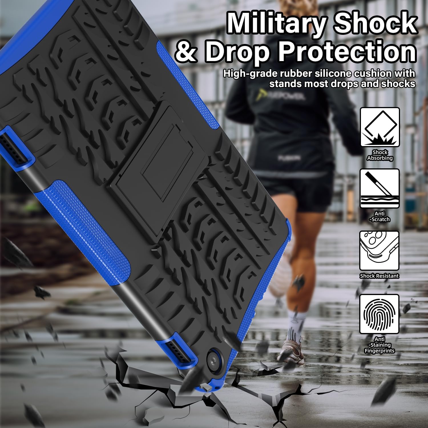 Tasskto For Fire Max 11 Case With Kickstand (2023 Release 13Th Generation), Dual Layer Heavy Duty Shockproof Impact Resistance D