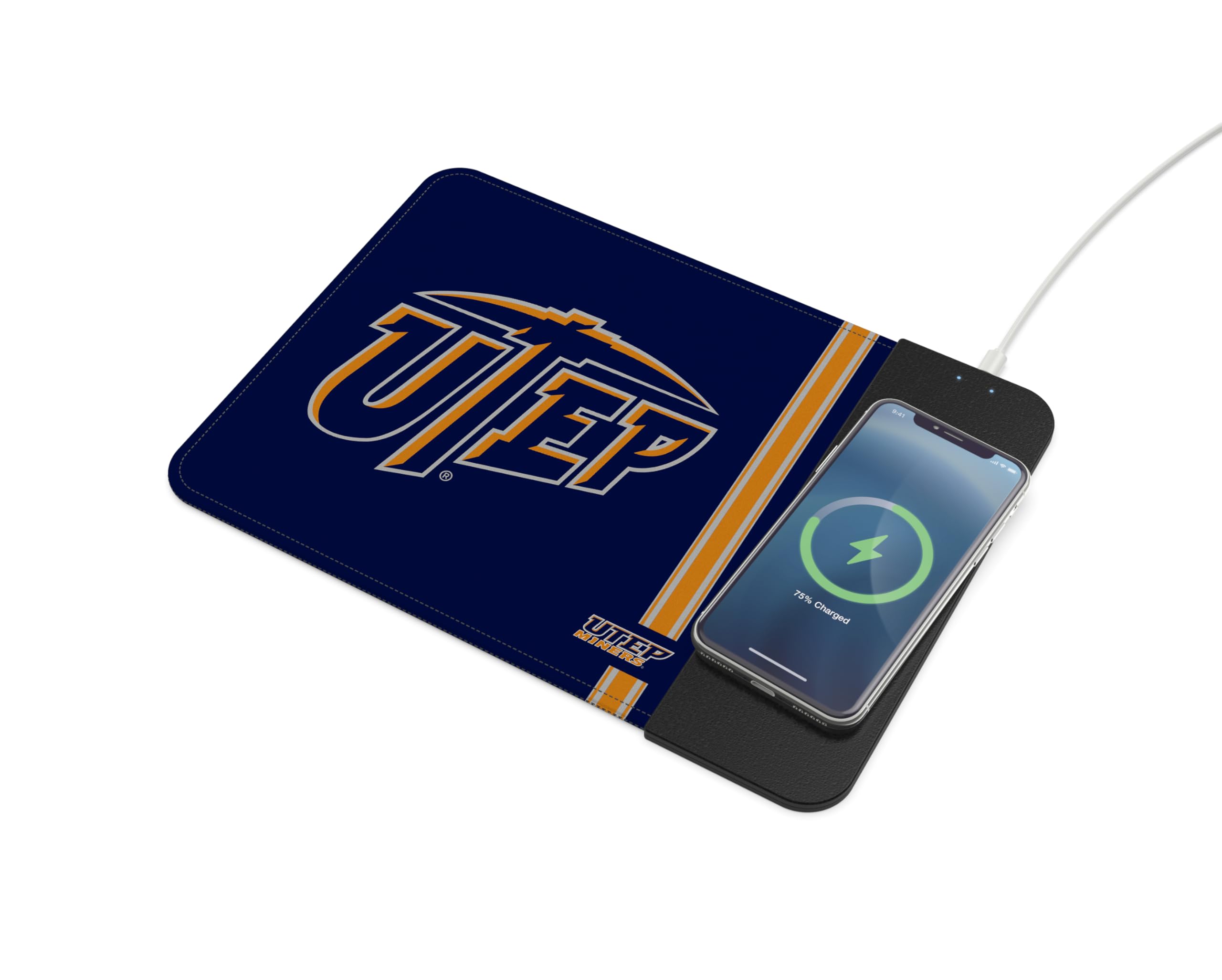 Soar Ncaa Wireless Charging Mouse Pad, Utep Miners