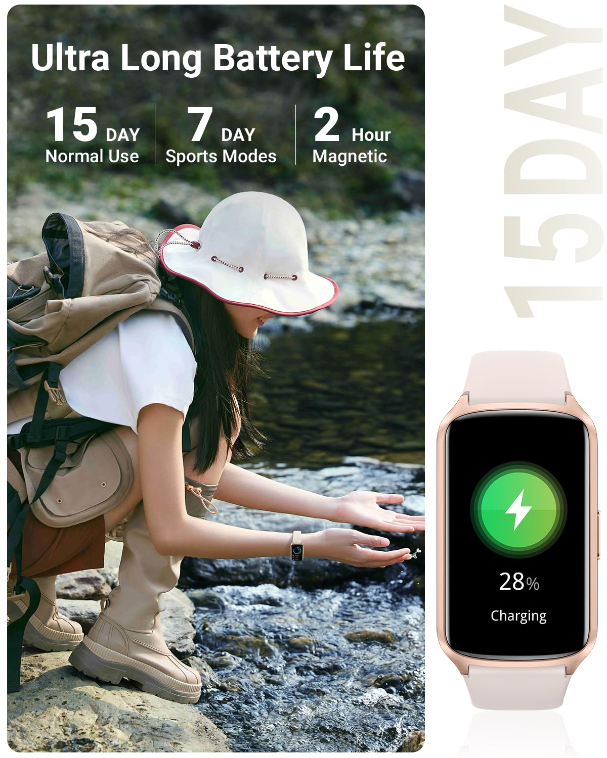 Amzhero Health Fitness Tracker With 24/7 Heart Rate, Blood Oxygen, Blood Pressure, Sleep Tracker, 5Atm Waterproof Activity Track