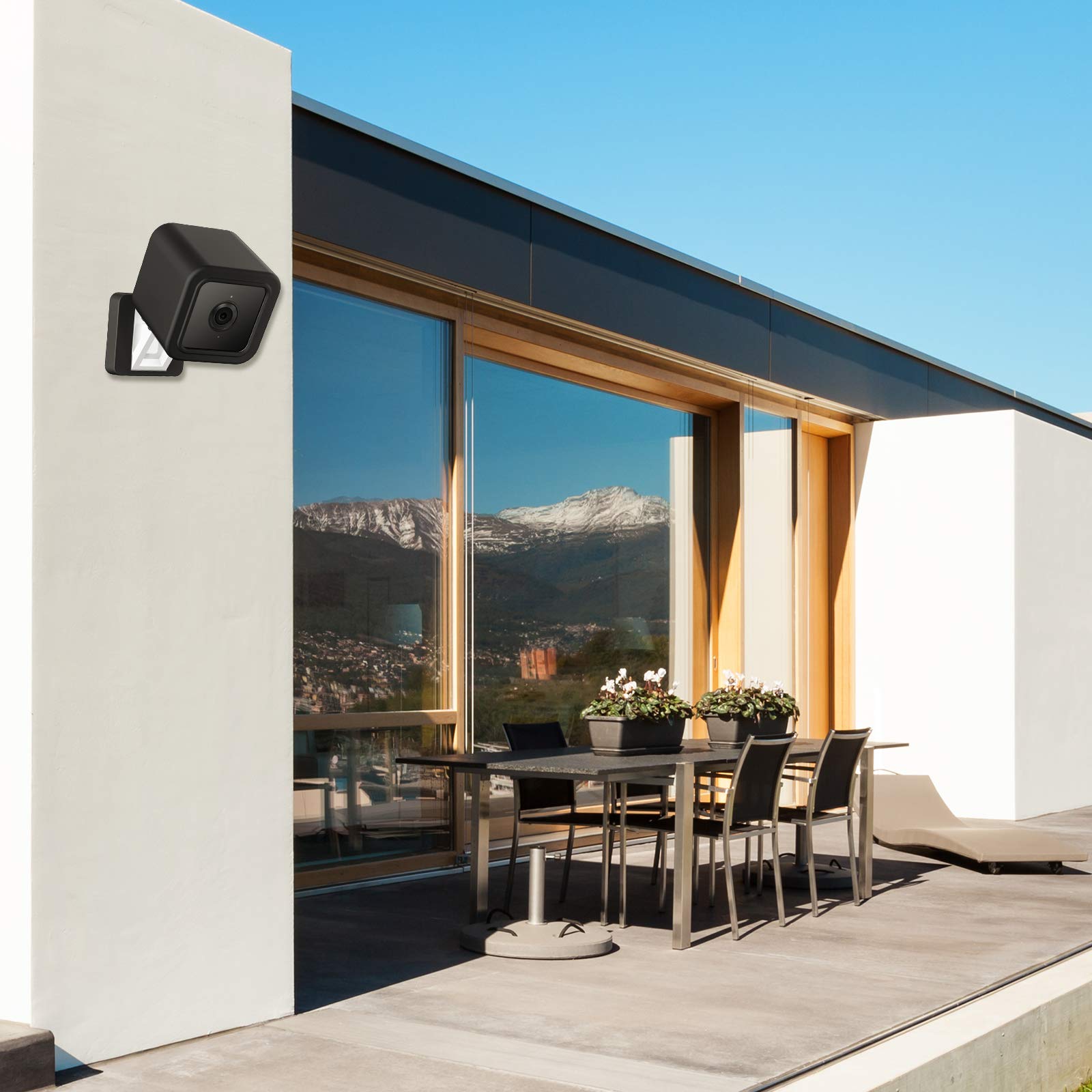 Holaca Silicone Skin For Wyze Cam V3  Come With Quick Wall Mount Bracket   Anti Scratch Protective Cover   Extra Protect Wyze Ca