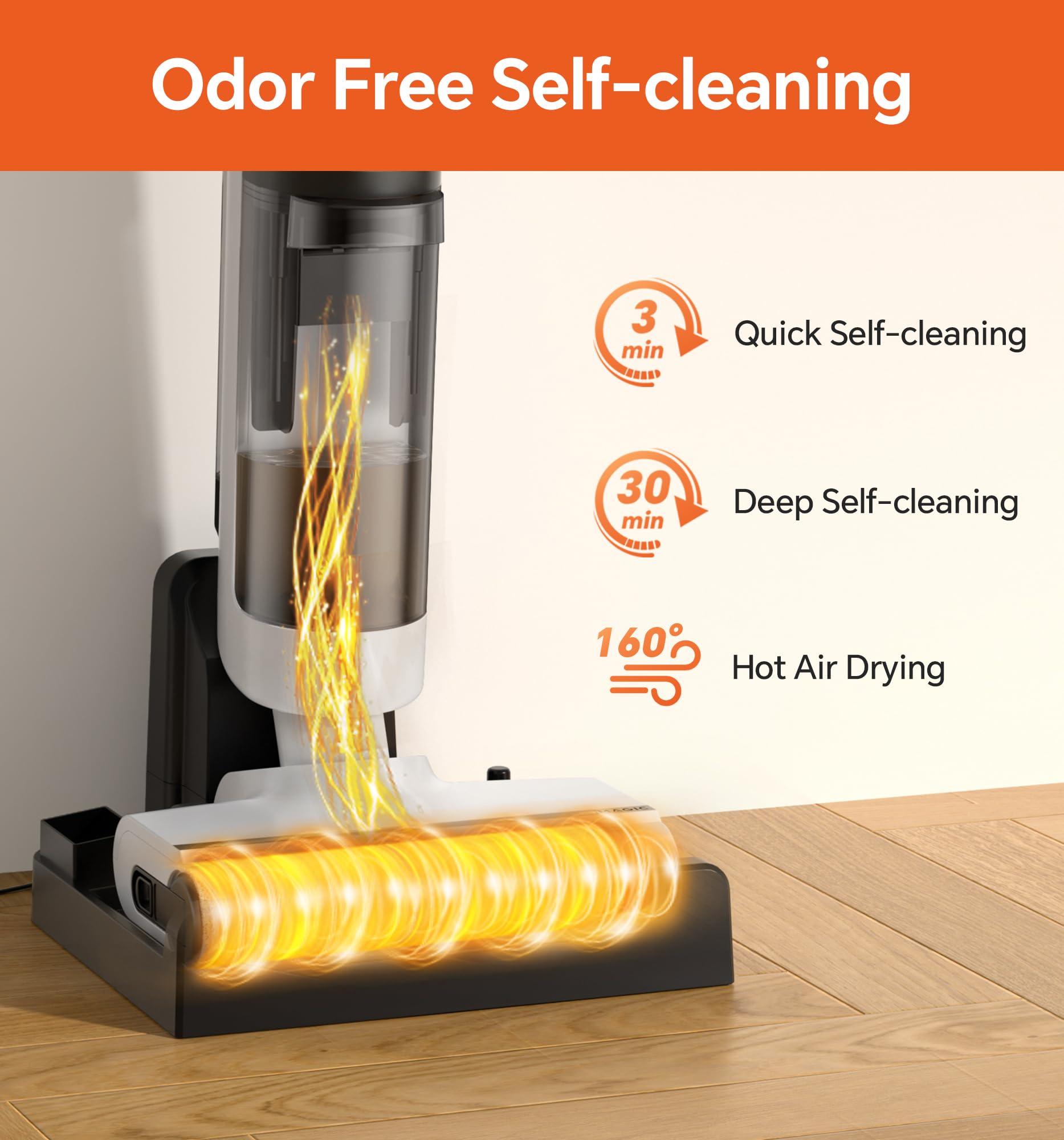 Imagic M3 Wet Dry Vacuum Cleaner, Cordless Vacuum Mop All In One For Hard Floors, Lightweight Floor Cleaner For Sticky Messes Wi