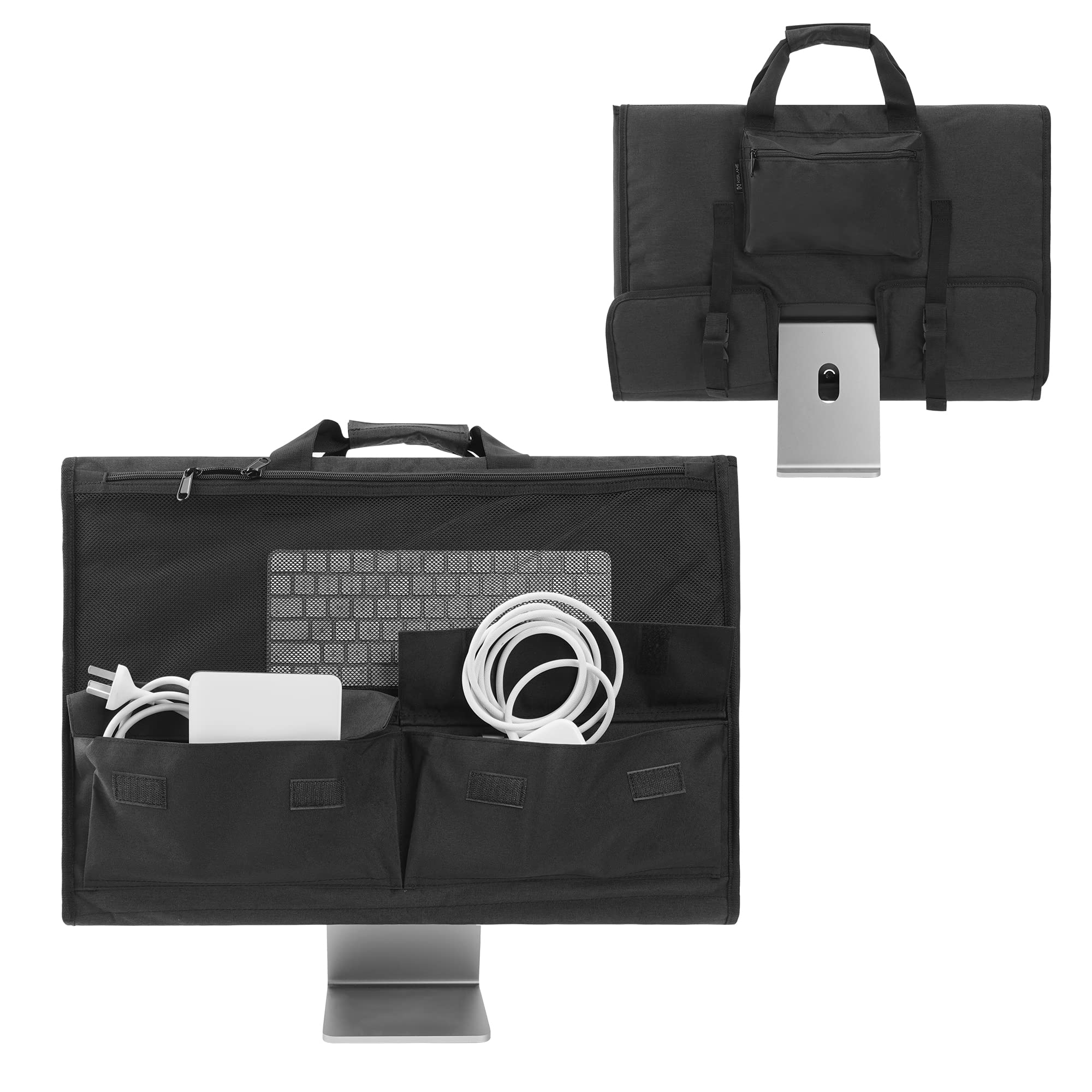 KISLANE Adjustable Travel Carrying Case for 24~27 Desktop Monitor(Universal), Protective Storage Bag for iMac Monitor Dust C