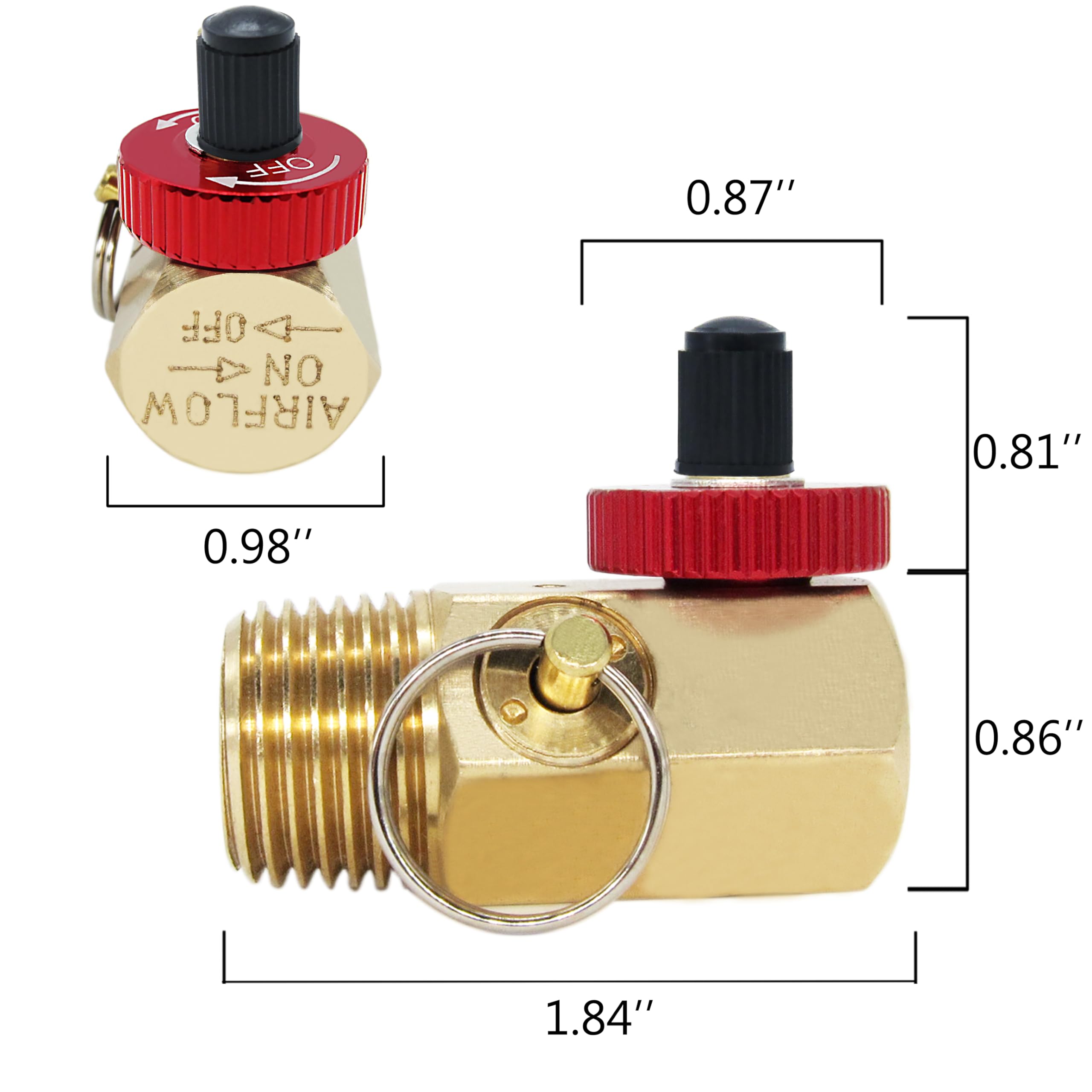 Jiaximan Air Tank Manifold With Fill Port, Aluminum Valve And Relief Bypass, 1/2'' Mnpt Air Tank Port X 1/4'' Fnpt Hose Port X 1