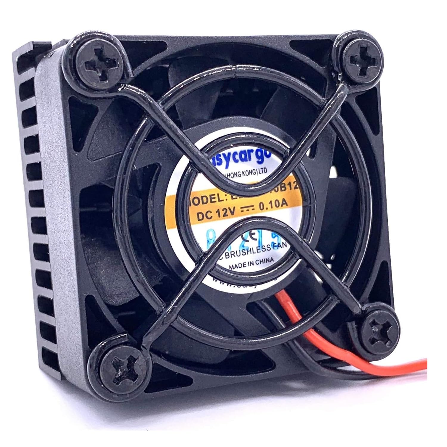 Easycargo 4Pcs 40Mm Black Fan Grill/Guard With Screws + Nuts (4 Pack)