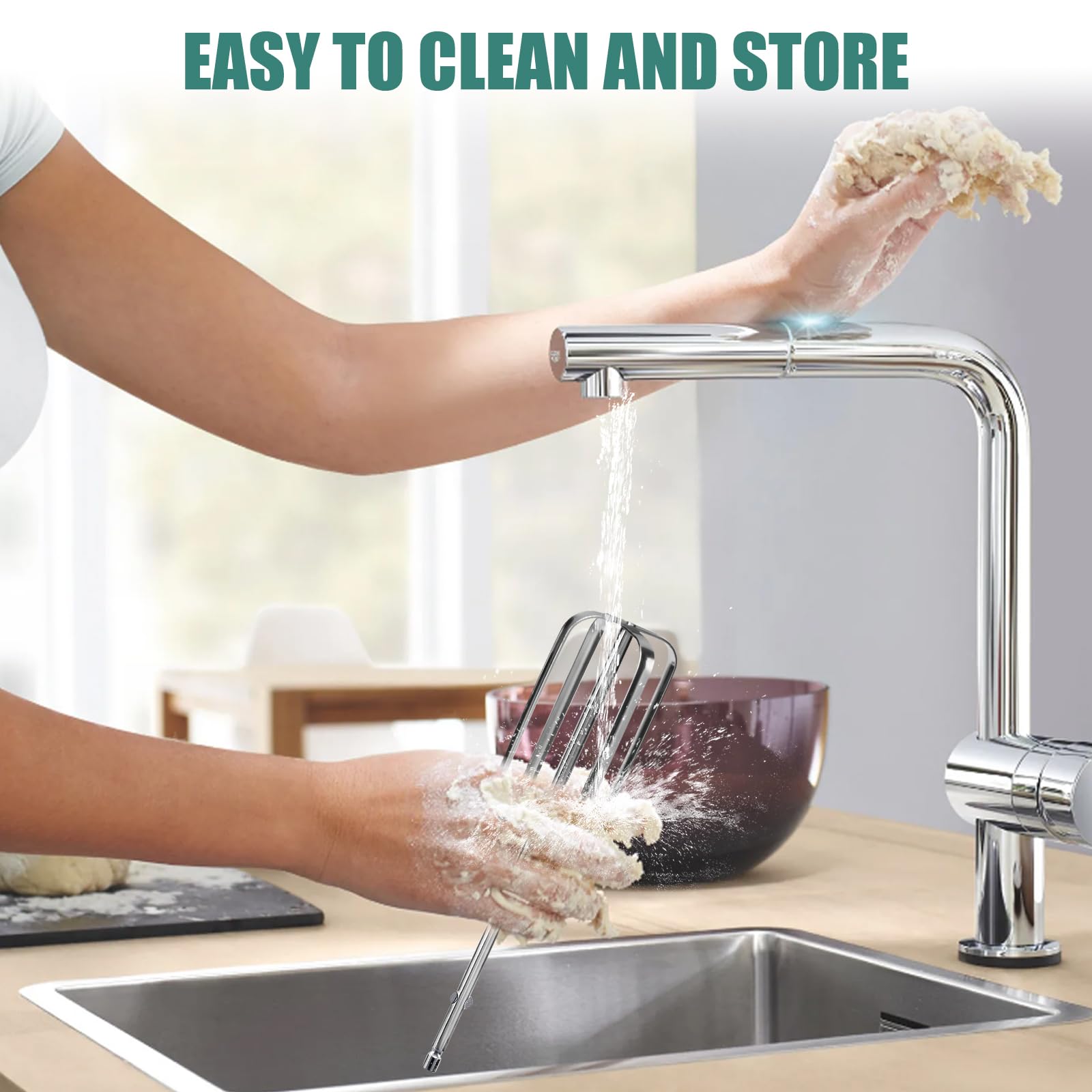 Hasanbar 4 Pack Hand Mixer Beaters, Compatible With Hamilton Beach Hand Mixer 62692 62695V 64699 62682Rz, Beater Replacement Fit