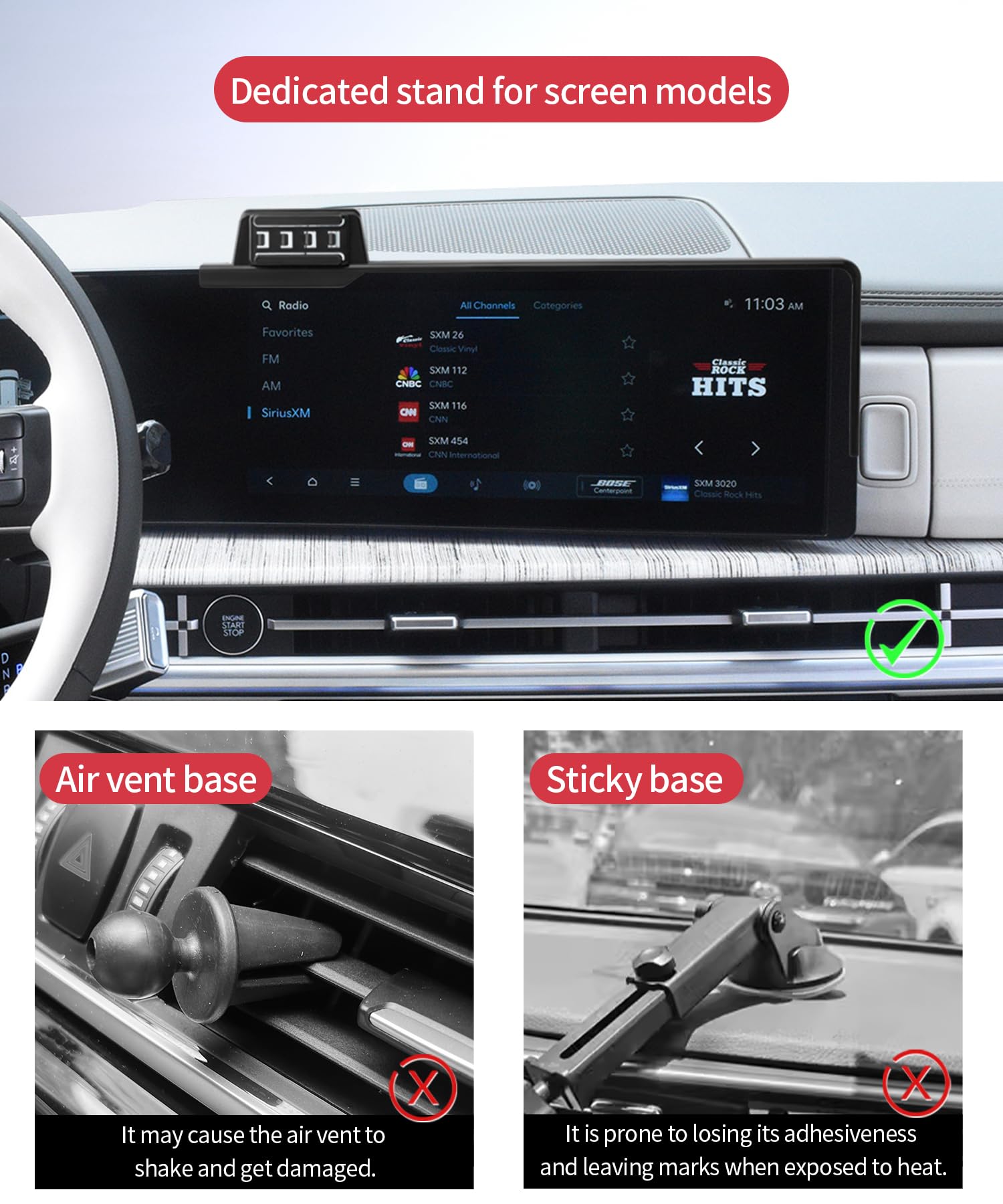 Masergogo Wireless Charging Car Phone Holder For Hyundai Santa Fe/Hybrid 2024 2025 / Santa Cruz 2025 Accessories 12.3 Inch Scree