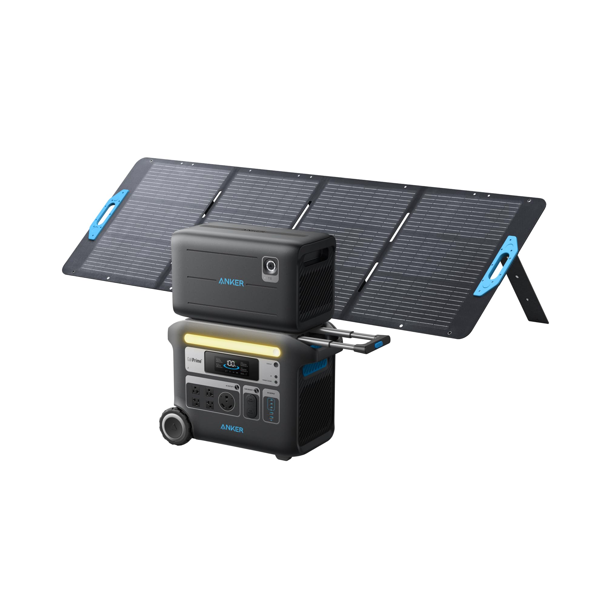 Anker Solix F2000 Portable Power Station, Powerhouse 767 And 760 Expansion Battery, With 200W Solar Panel, 4096Wh Lifepo4 Batter