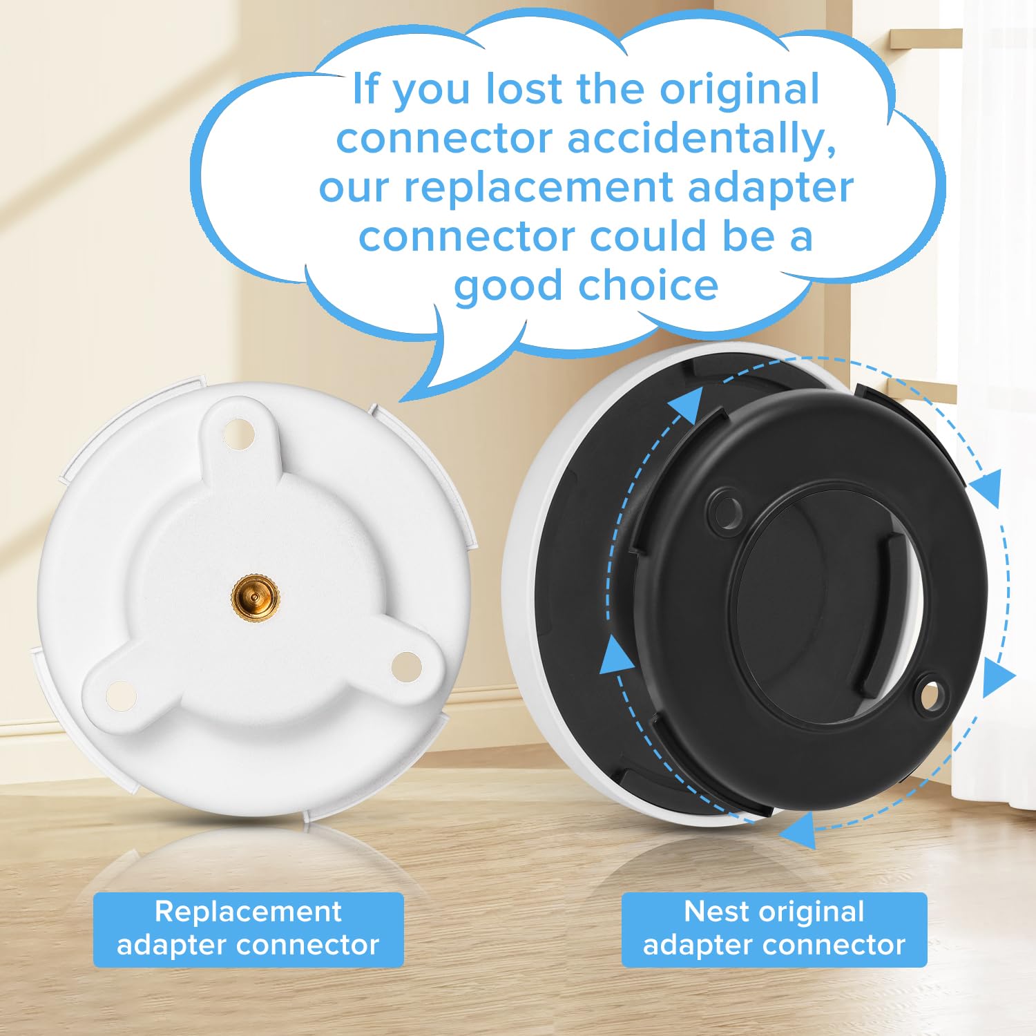 Wochel 2Pack Mounting Plate Compatible With Google Nest Cam Outdoor (Battery) Camera, Replacement For Original Nest Cam Bracket,