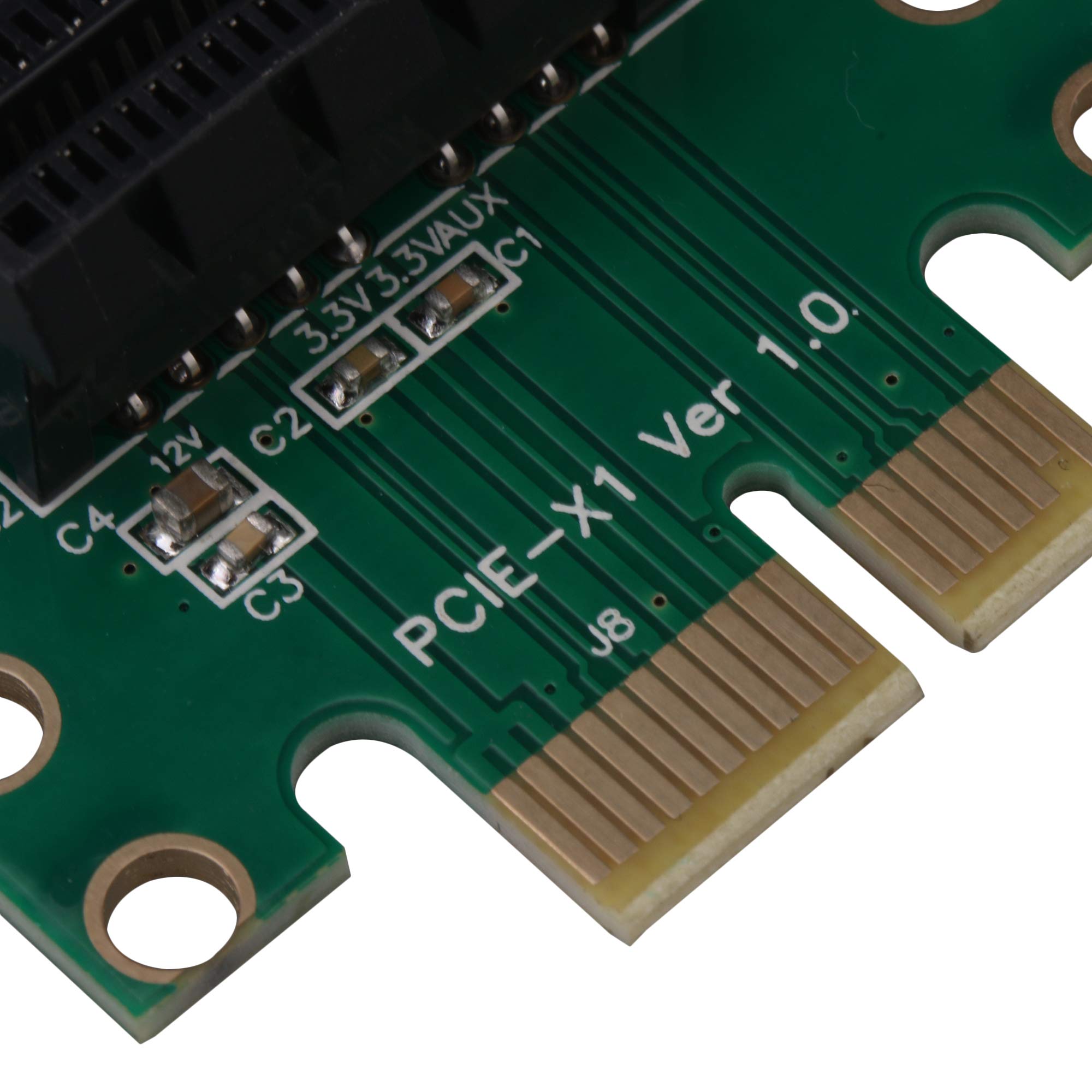 Rdexp Pci Express 1X Riser Card 90 Degree Right Angle Riser Adapter Card