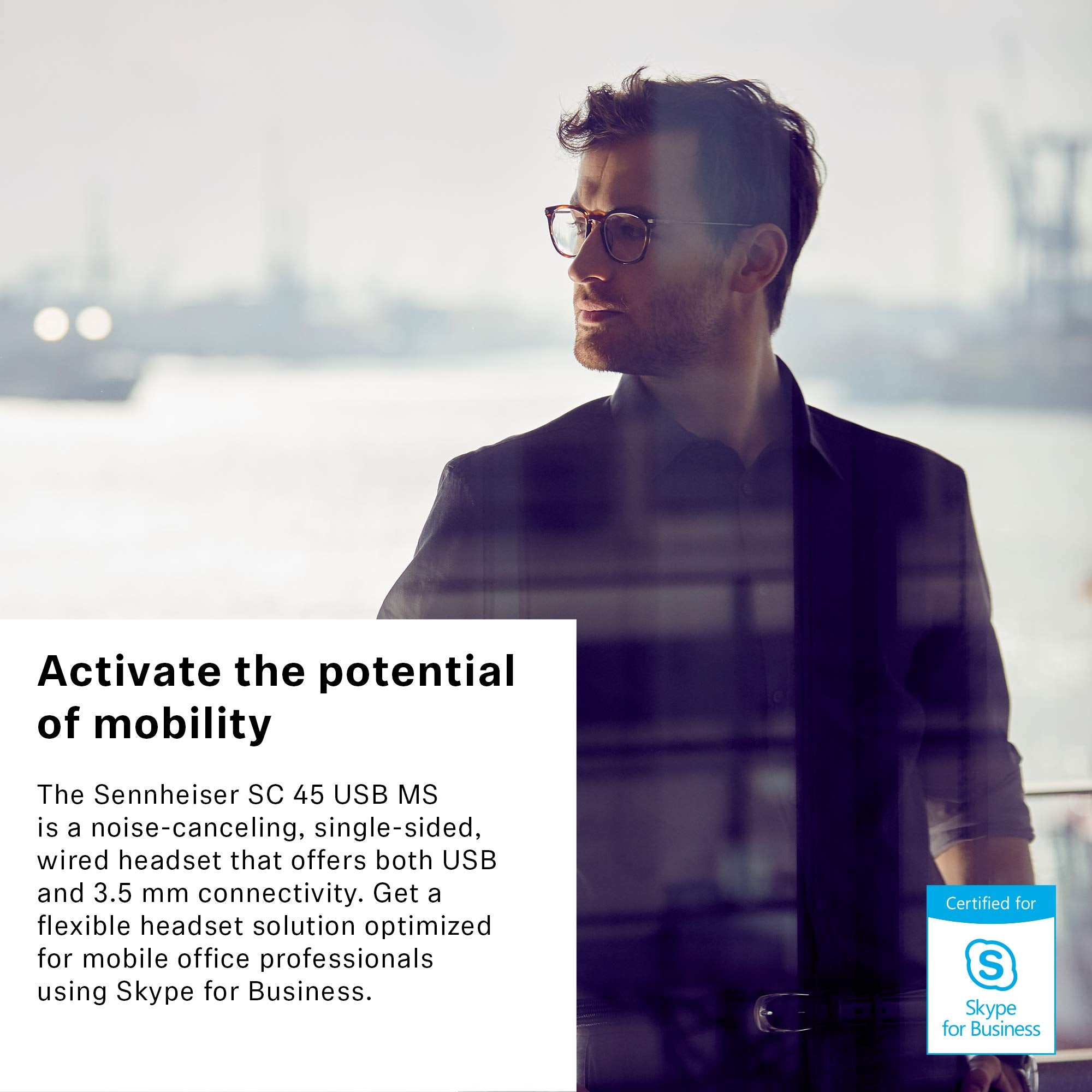 Sennheiser Sc 45 Usb Ms (507083)   Single Sided Business Headset | For Skype For Business, Mobile Phone, Tablet, Softphone, And