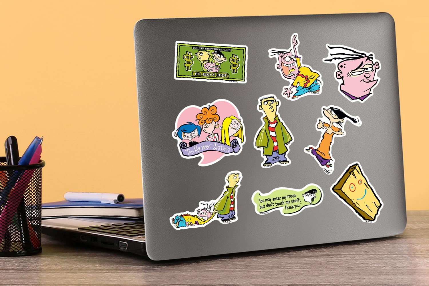 Ed, Edd N Eddy 50Ct Vinyl Large Deluxe Stickers Variety Pack   Laptop, Water Bottle, Scrapbooking, Tablet, Skateboard, Indoor/Ou