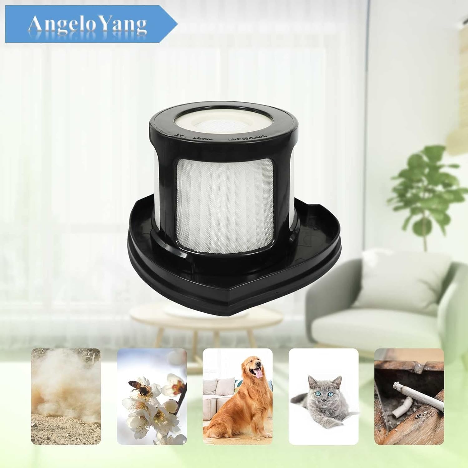 2284W Filter Compatible With Bissell Pet Hair Eraser Hand Vacuum 2284W, 2390, 2389, 2390A, Replace Parts For 1614212, 1614203, 1