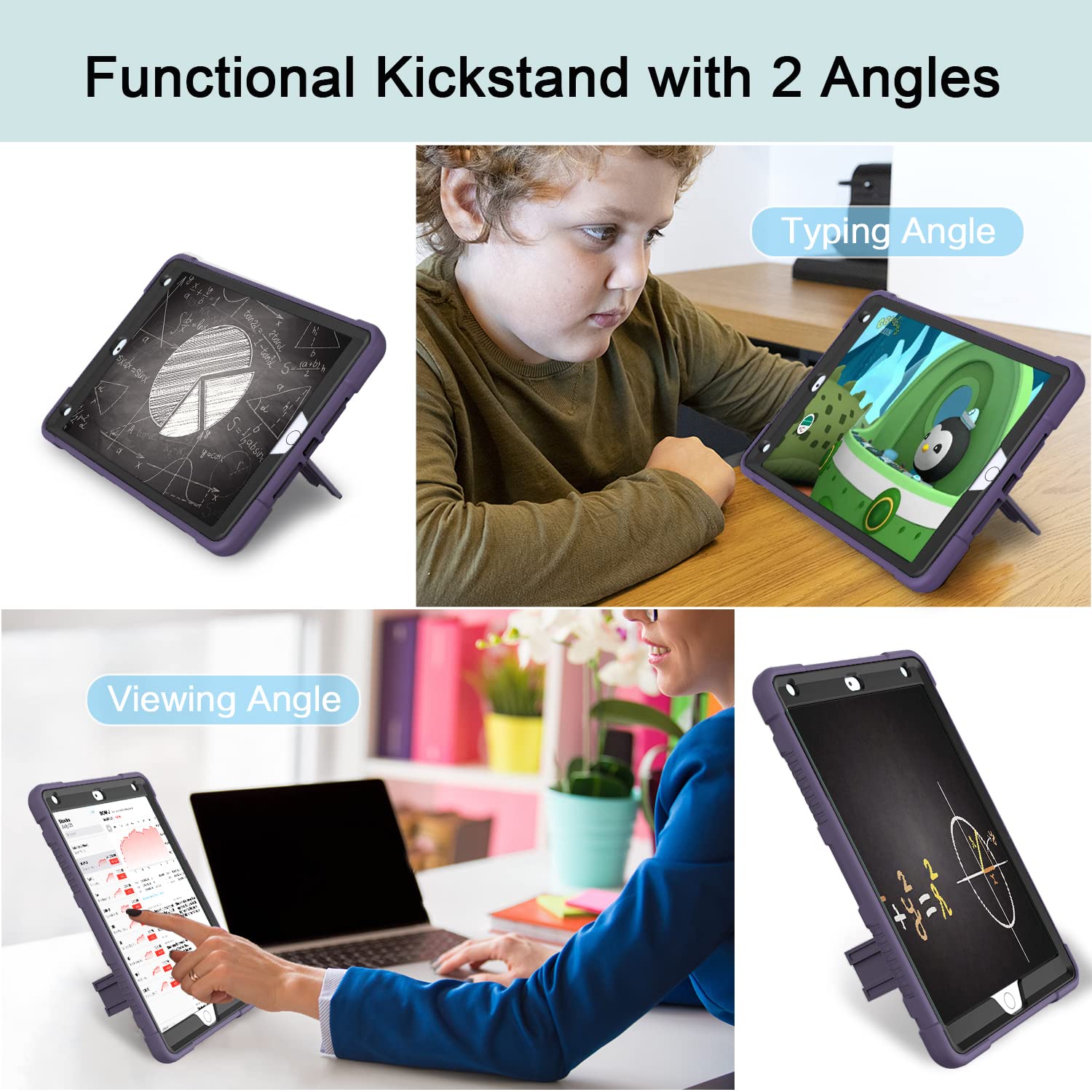 Azzsy Case For Ipad 9Th Generation/Ipad 8Th Generation/Ipad 7Th Generation (10.2 Inch, 2021/2020/2019 Model), Slim Heavy Duty Sh