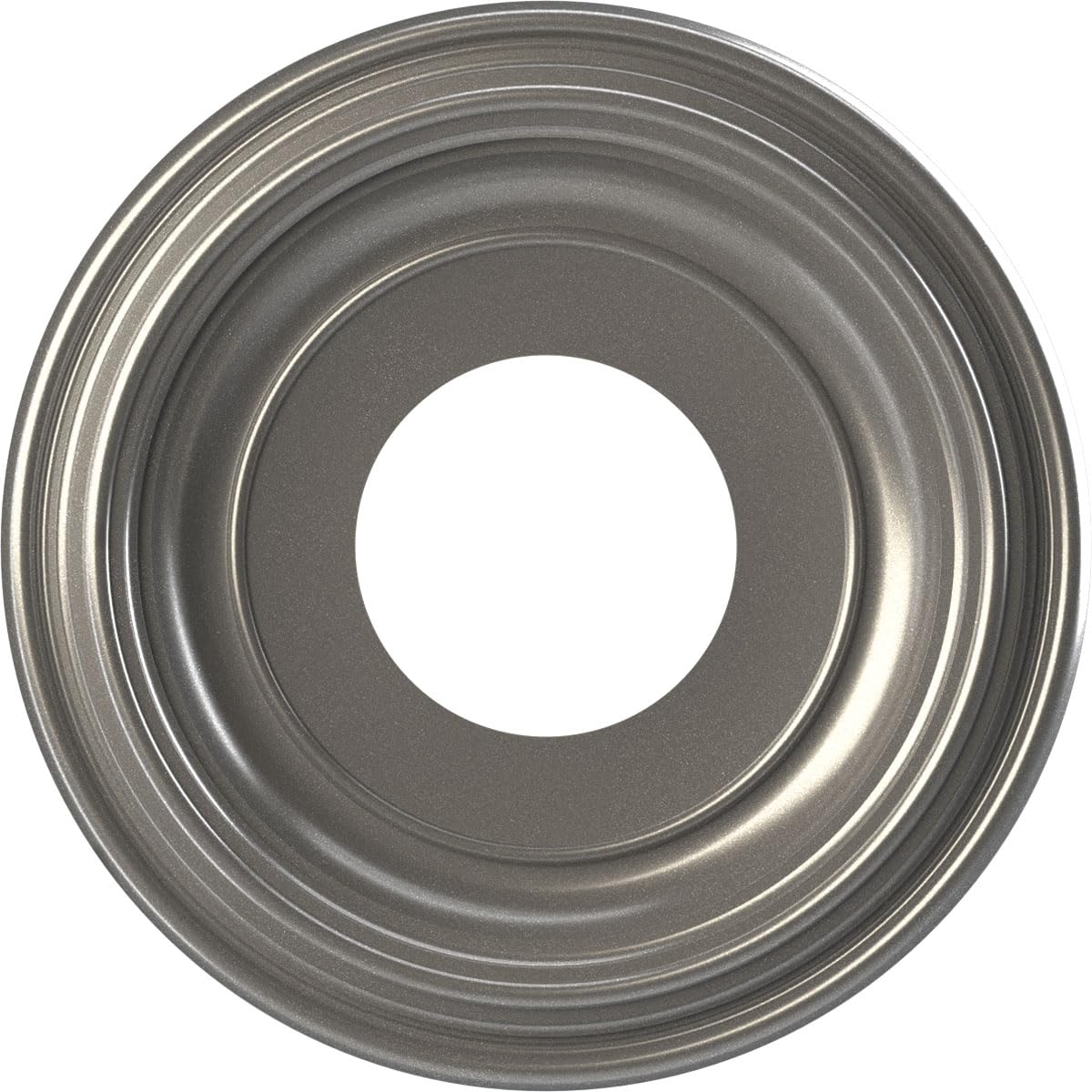 Ekena Millwork 10OD x 3 1/2ID x 1 1/8P Traditional Thermoformed PVC Ceiling Medallion (Fits Canopies up to 5 1/2), Aged Dark Ste