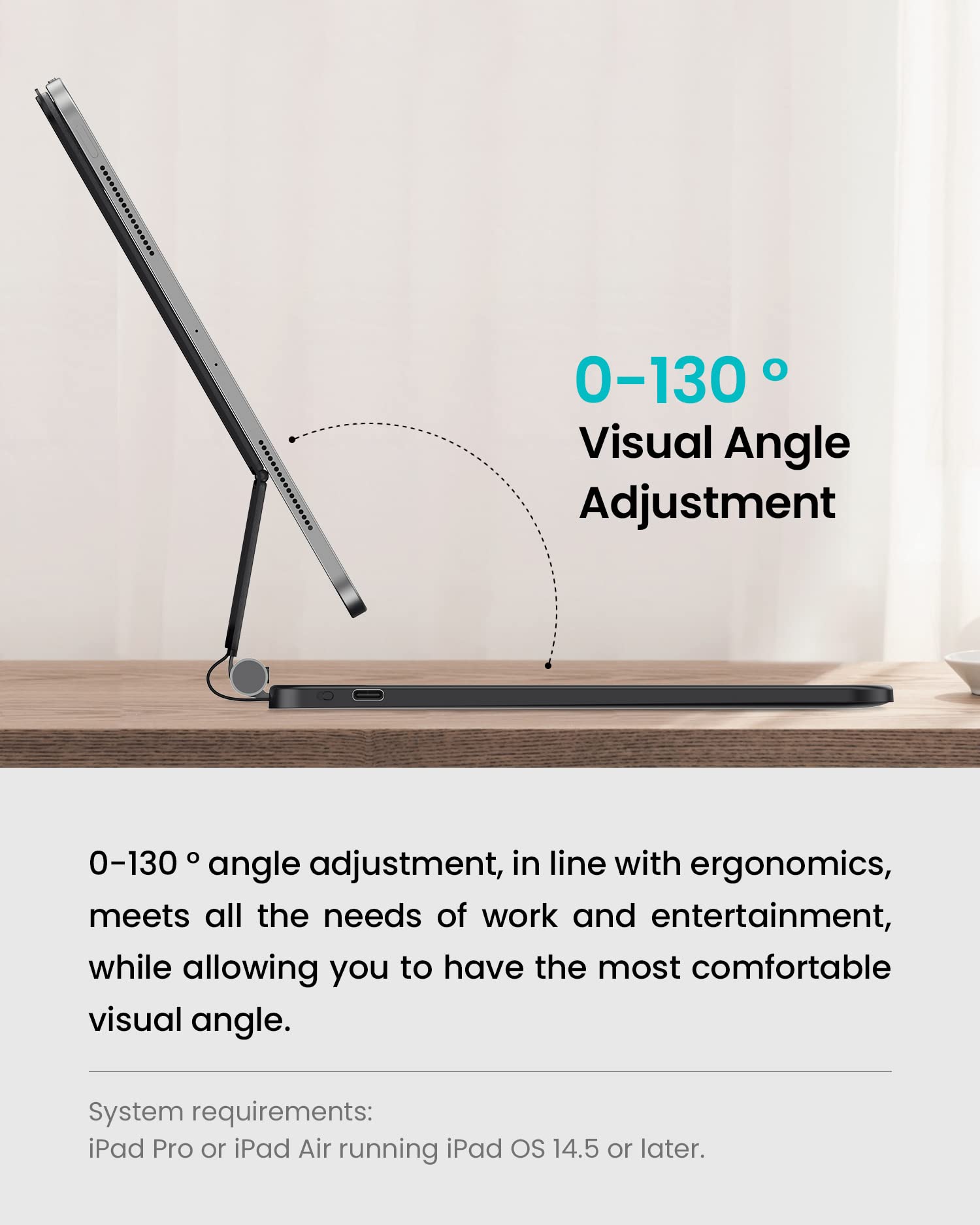 Essager Ipad Keyboard Case For Ipad Pro 12.9 Inch 6/5/4/3 Gen, Ipad Case With Keyboard With Kickstand, Multi Touch Trackpad, Blu