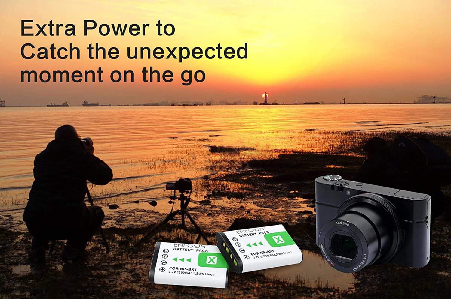 Enegon Np Bx1 Battery (2 Pack) And Rapid Dual Charger For Sony Np Bx1 And Sony Zv 1, Cyber Shot Dsc Rx100, Dsc Rx100 Ii/Iii/M4/M