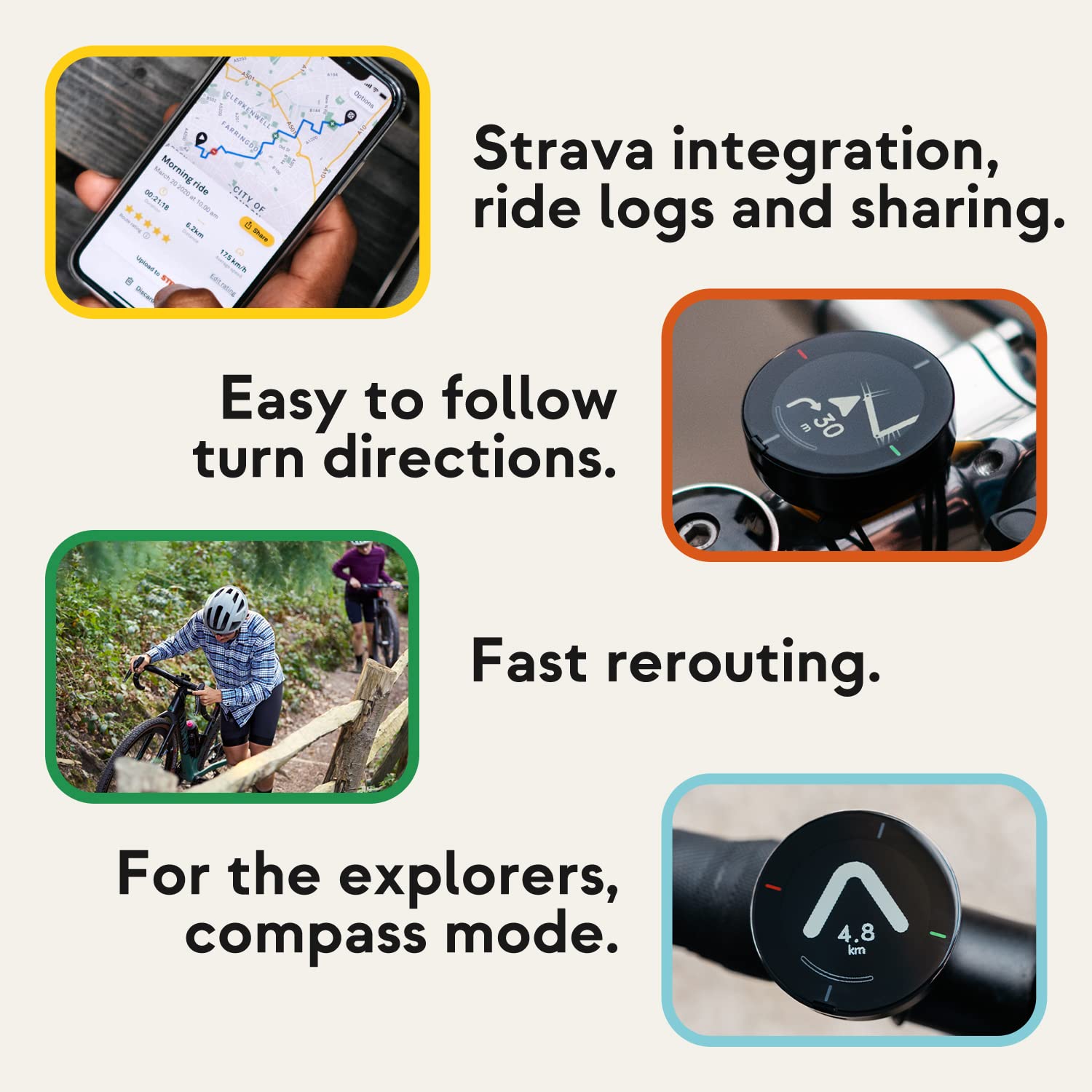 Beeline Bike Gps Computer - Velo 2 | Wireless Global Navigation Map | Weatherproof & 11+ Hours Battery Life | Usb Charging | Sat