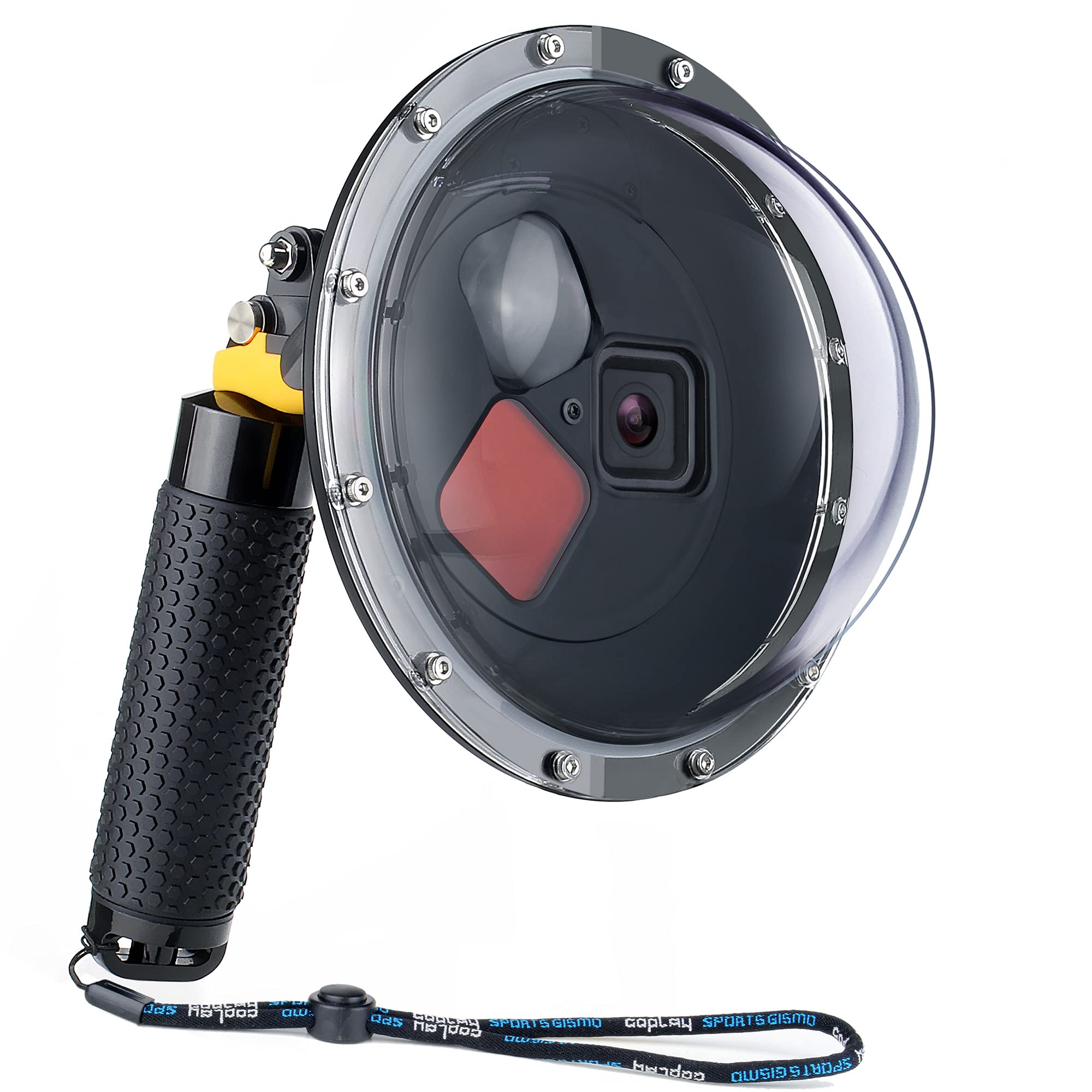 Yallsame Waterproof Dome Port For Gopro Hero 8 Black With Built In Lens Filters Floating Hand Grip Trigger, Underwater Dive Snor