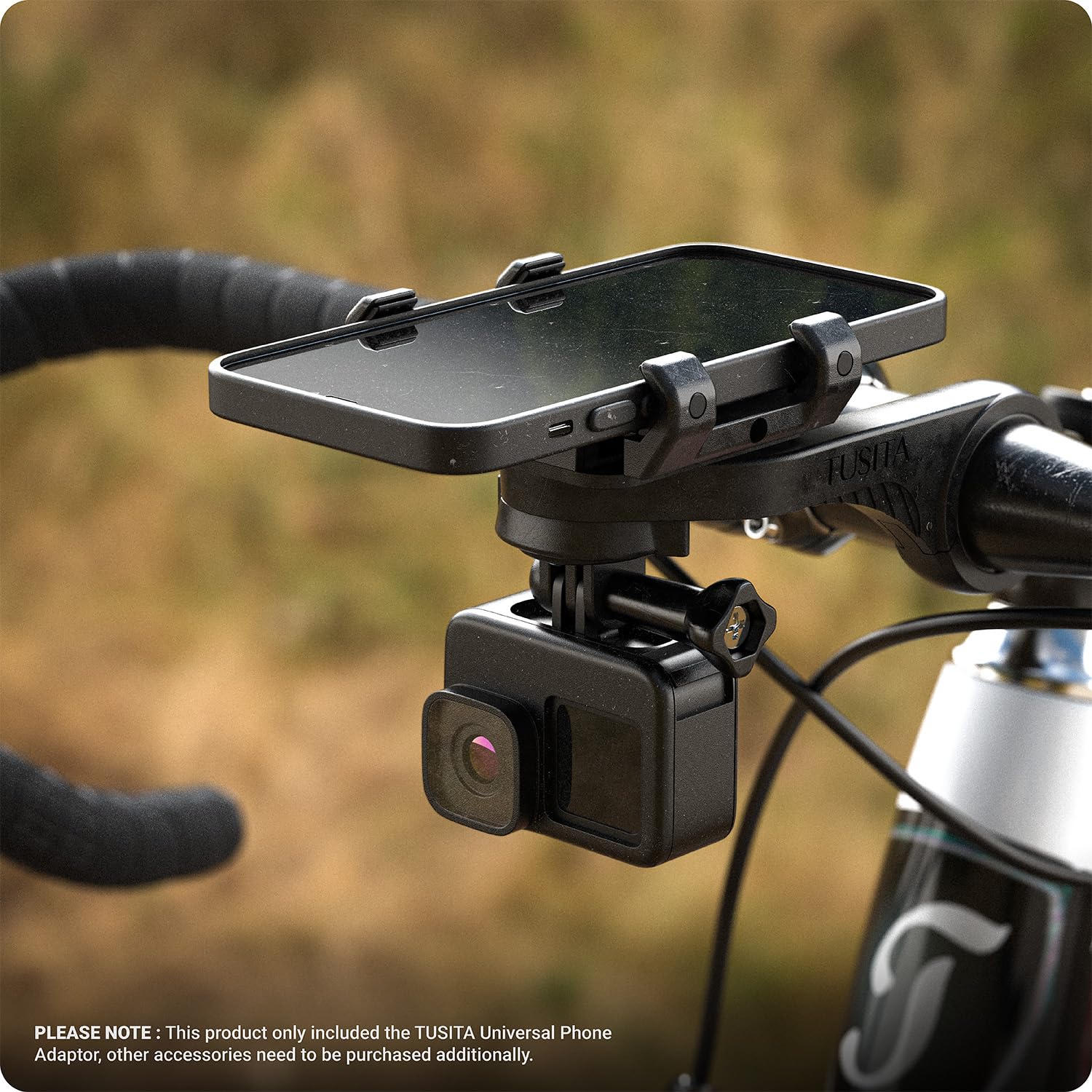 Tusita Bicycle Phone Holder Compatible With Garmin Mount, 4.0''-6.9''