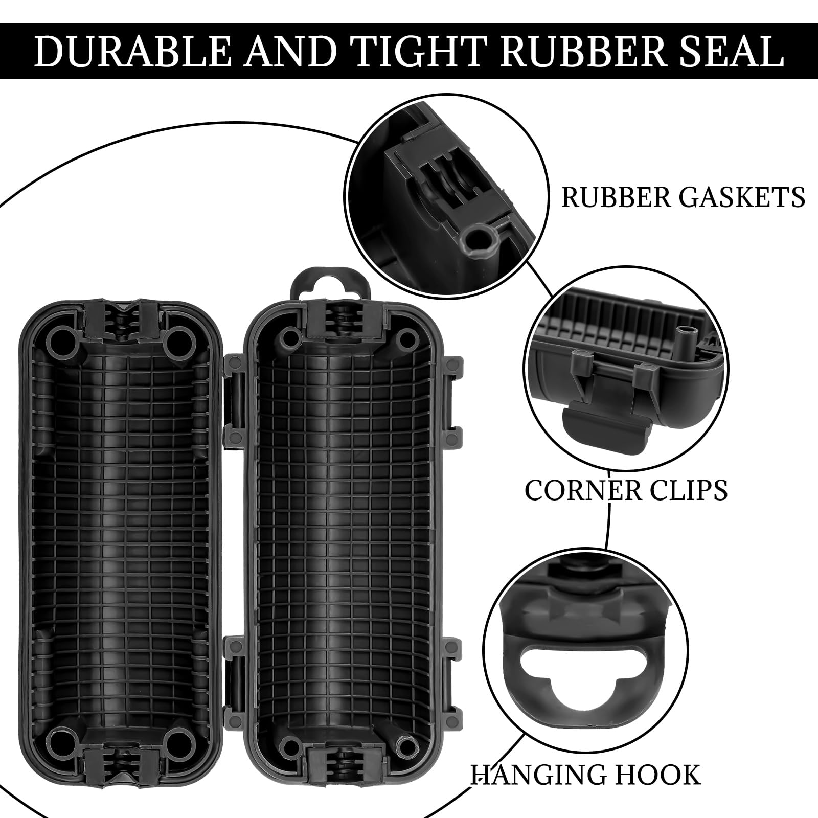 Frienda Outdoor Extension Cord Safety Cover Waterproof Cord Connector Protector Ip44 With 4 Detachable Latches Plug Cover Electr