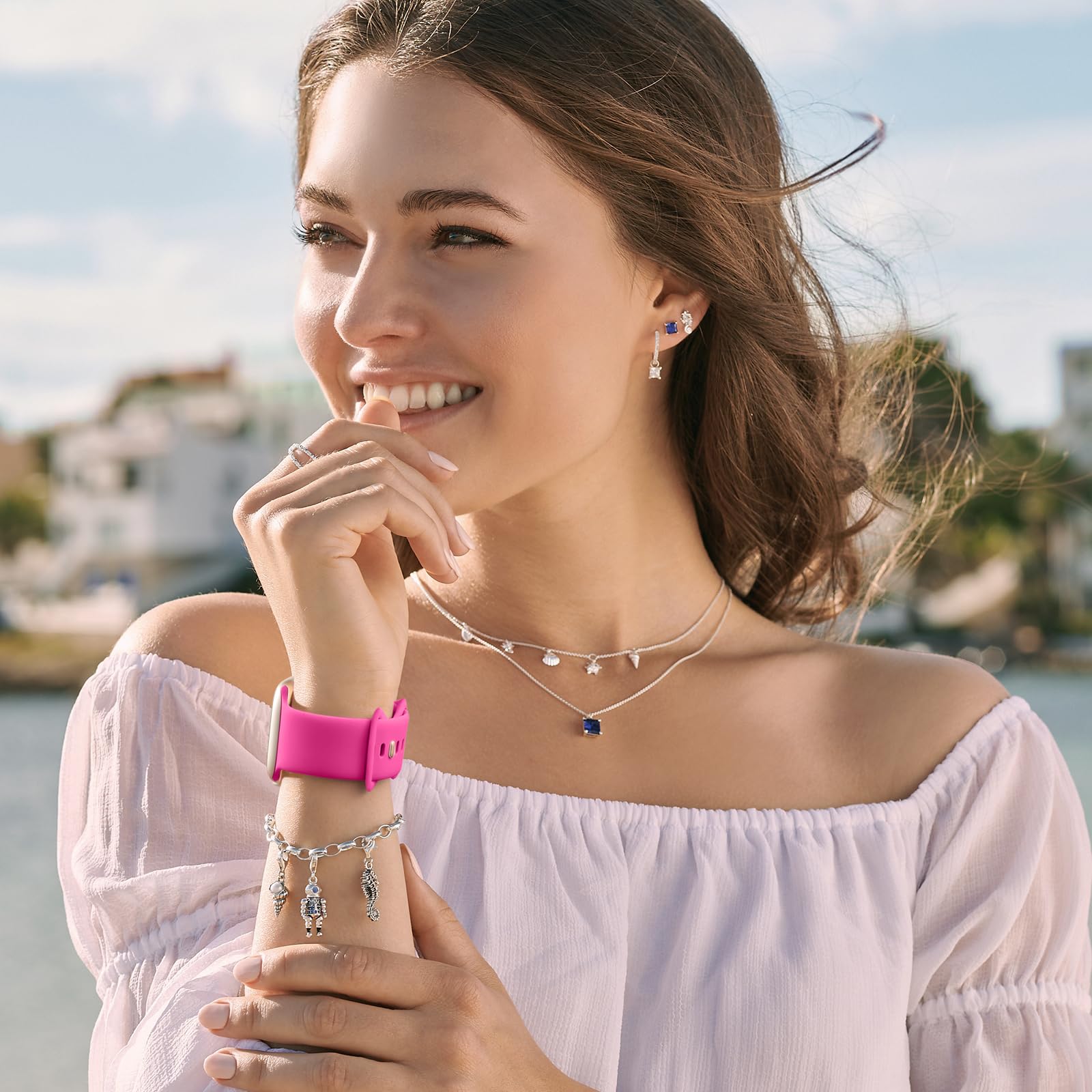 Daqin Compatible With Apple Watch Band 40Mm 38Mm 41Mm 42Mm 44Mm 45Mm 46Mm 49Mm For Women Men,Soft Silicone Waterproof Strap For