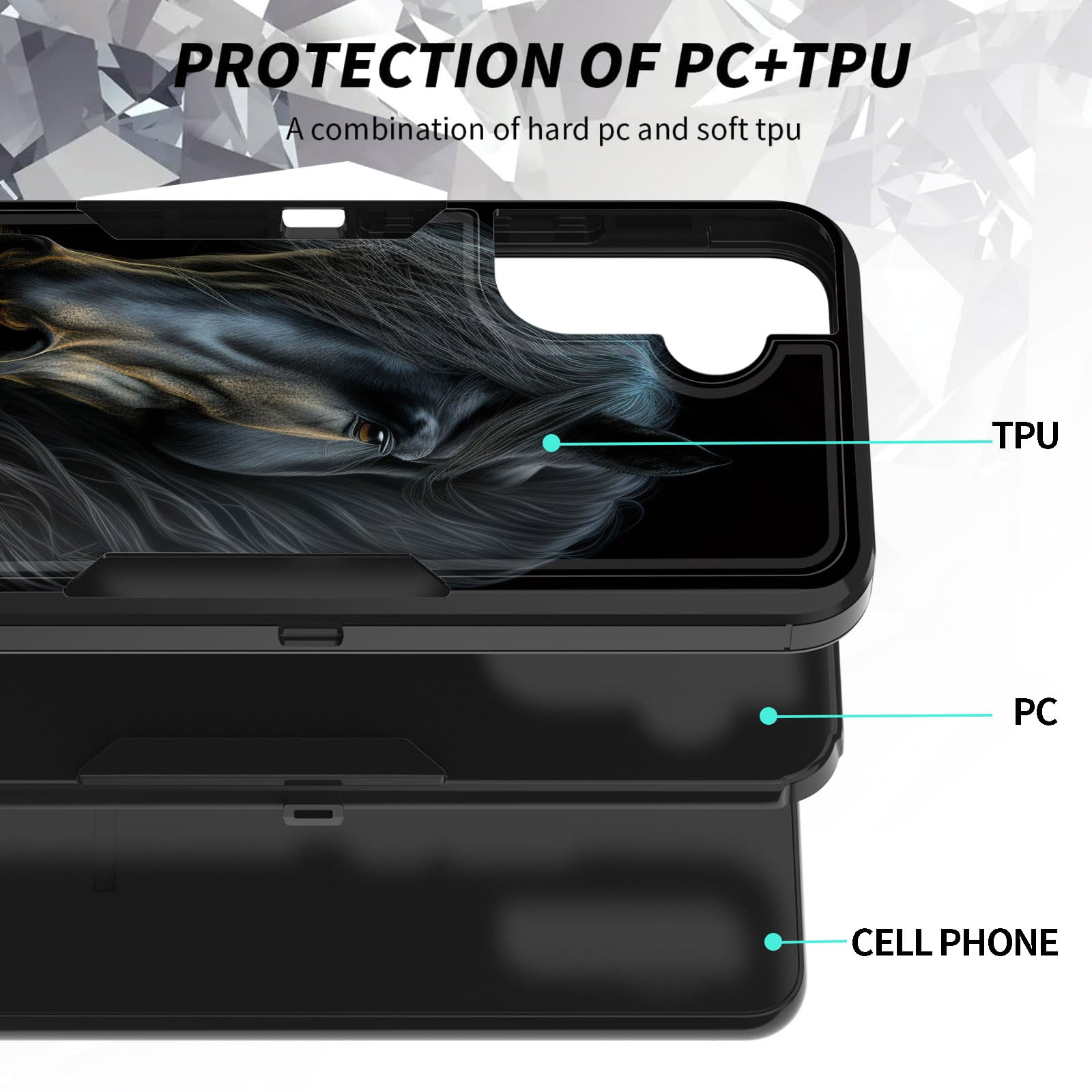 Bfukvou For Galaxy S24 Plus Case, Dust-Proof Port Cover, Full Body Silicone Rubber Covered, Non-Slip Drop-Proof Phone Case For S