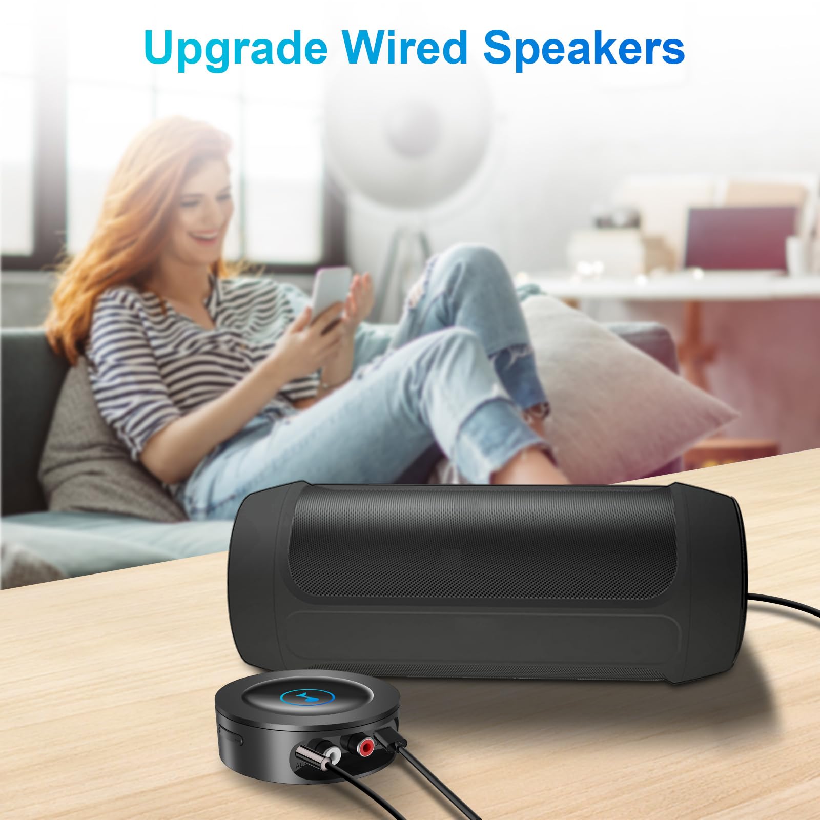 Bluetooth 5.2 Receiver For Home Stereo, Aux Bluetooth Adapter For Stereo Receiver, Hifi, Wired Speaker, With Jack 3.5Mm / Rca, L