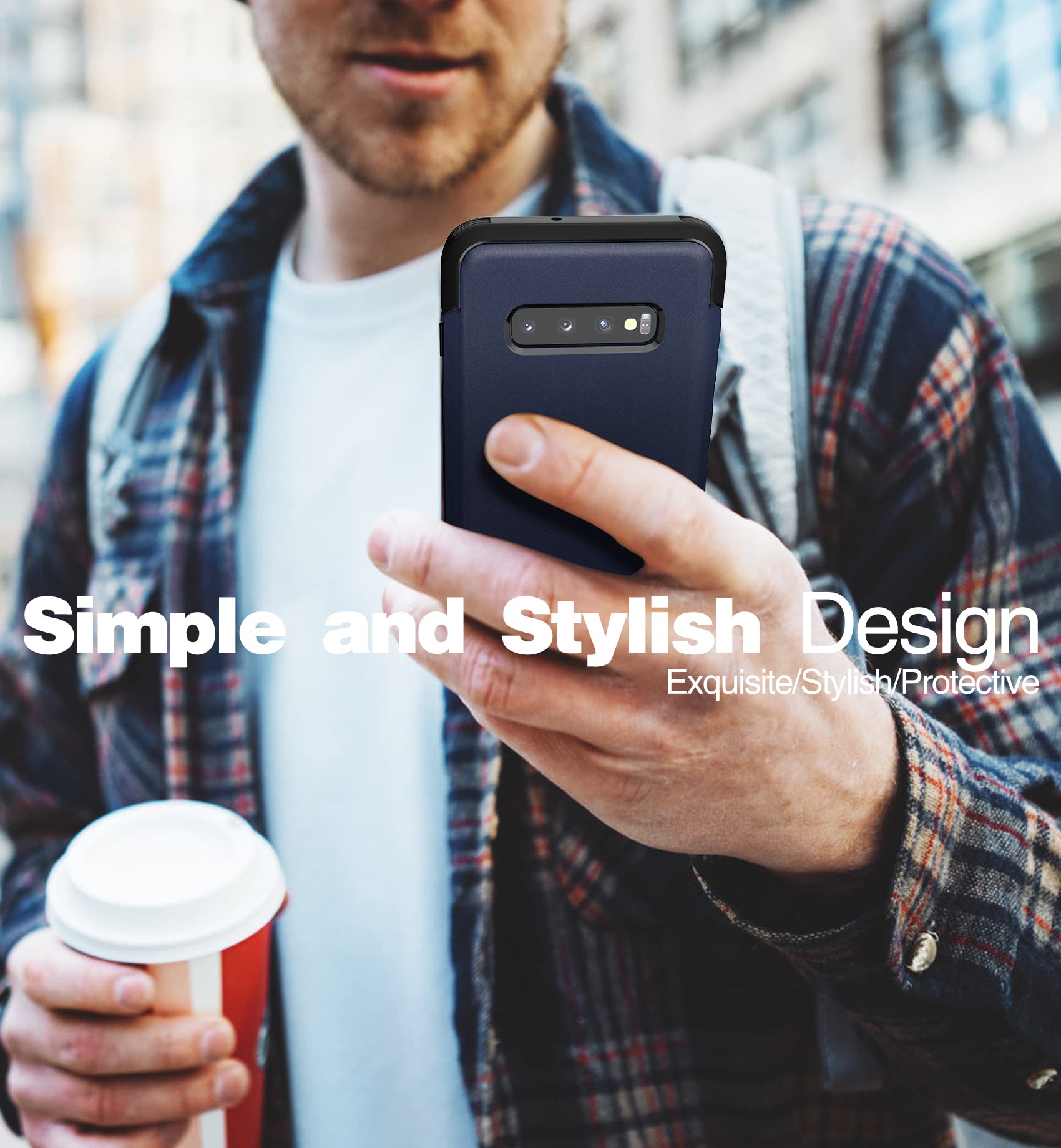 Suritch For Samsung Galaxy S10 Plus Case, [Built In Screen Protector] 360